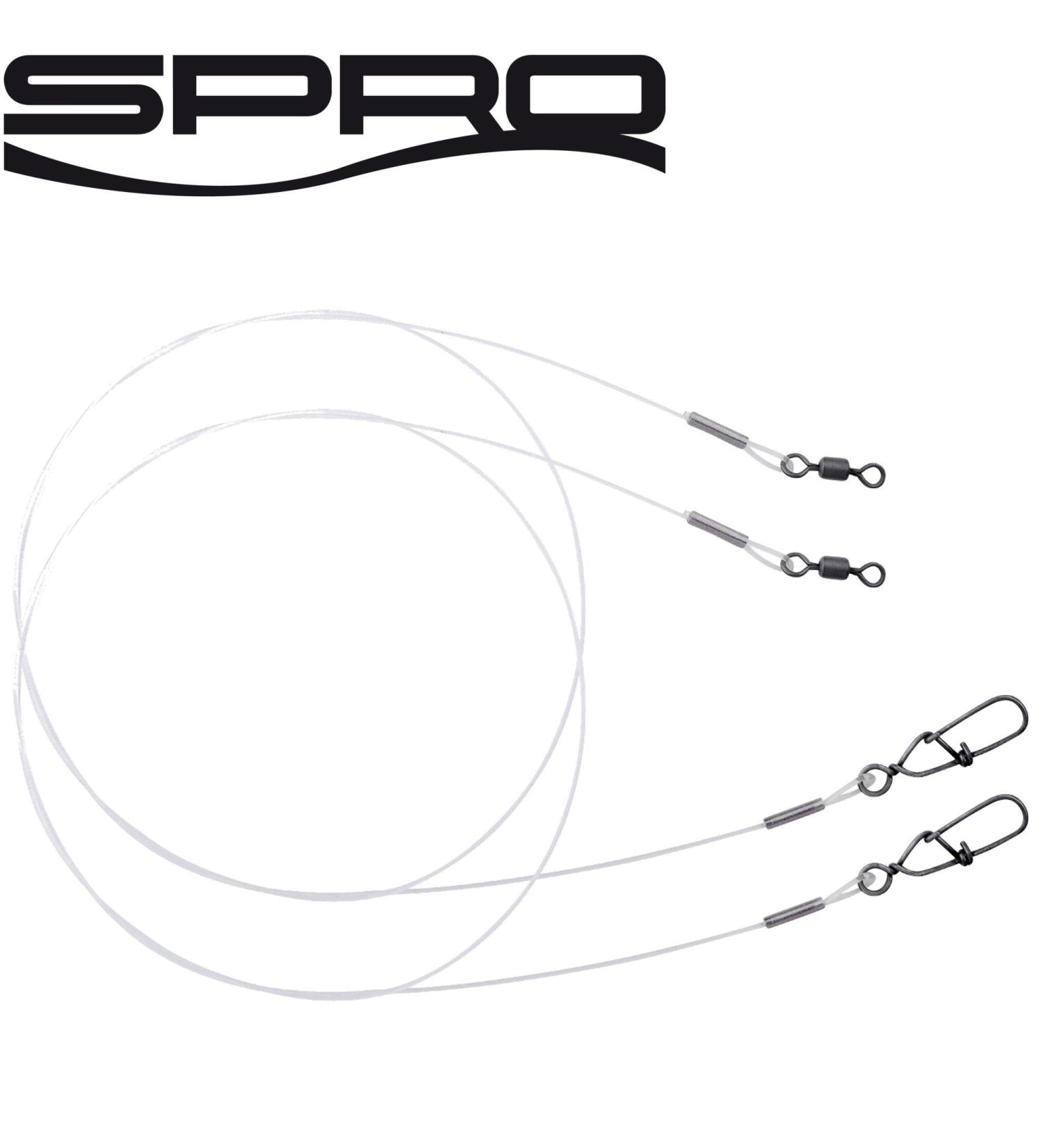 SPRO Matt Black Leader Fluoro - 2 Fluorocarbon Spinnvor Compartments for Fishing, Spinnvor Compartment, Front Pocket for Spin