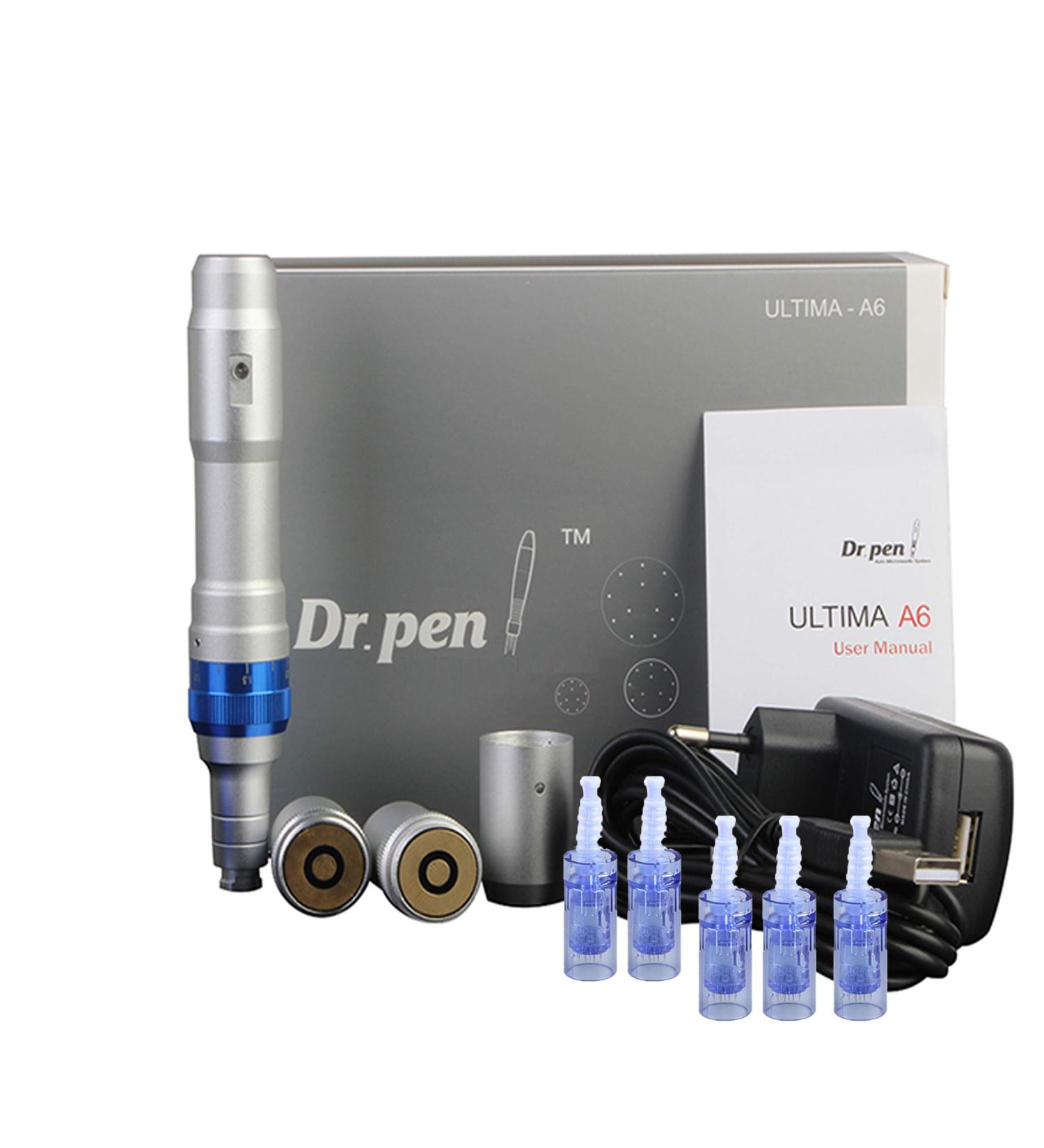 Dr.Pen Ultima A6 Professional Rechargeable Skin Care Tool with 5Pcs Cartridges-5x12pin