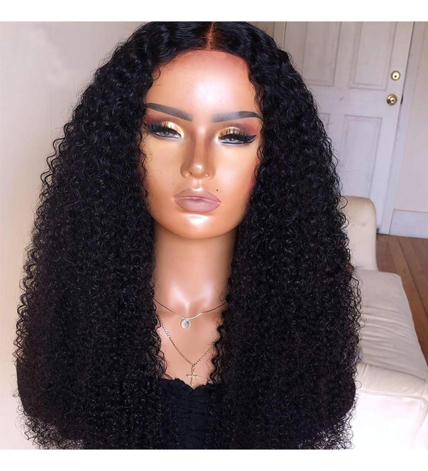 Saupa 20 Inch Lace Front Wig - Real Brazilian Curly Human Hair for Women | Pre Plucked Virgin Hair Wigs for Black Women - Buy Online on GoSupps.com