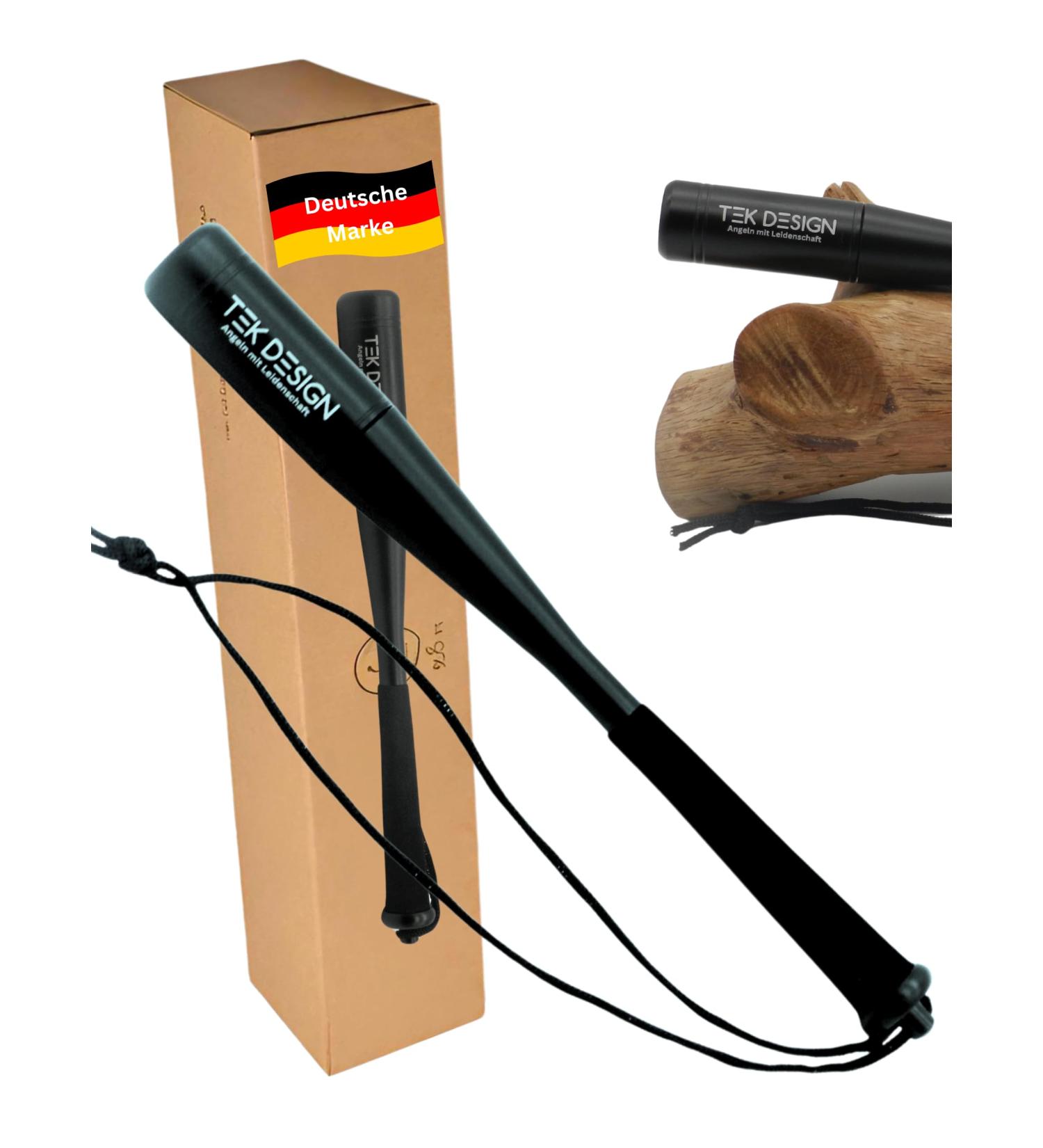 TEK Design Fischbet bber - Aluminum Fish Slogan Homicide Fishing Stick 25cm with Slippery Handle & Hand Loop | Perfect Gift for Anglers | Premium Fishing Accessories - Buy Online on GoSupps.com