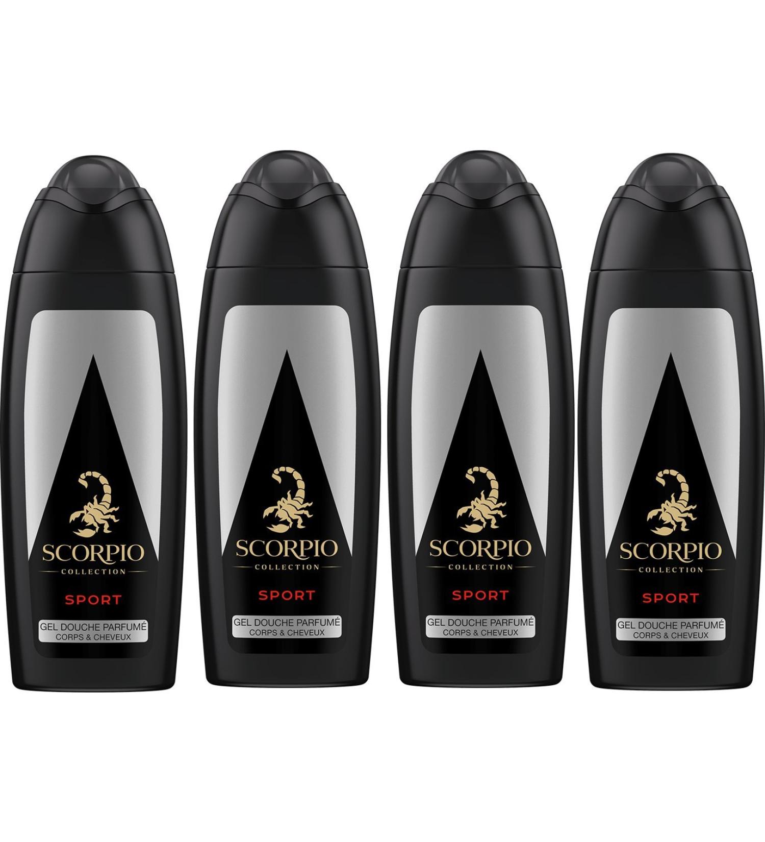  Scorpio Scorpio - Men's Shower Gel - Sport - 250 ml - Pack of 4 - Buy Online on GoSupps.com