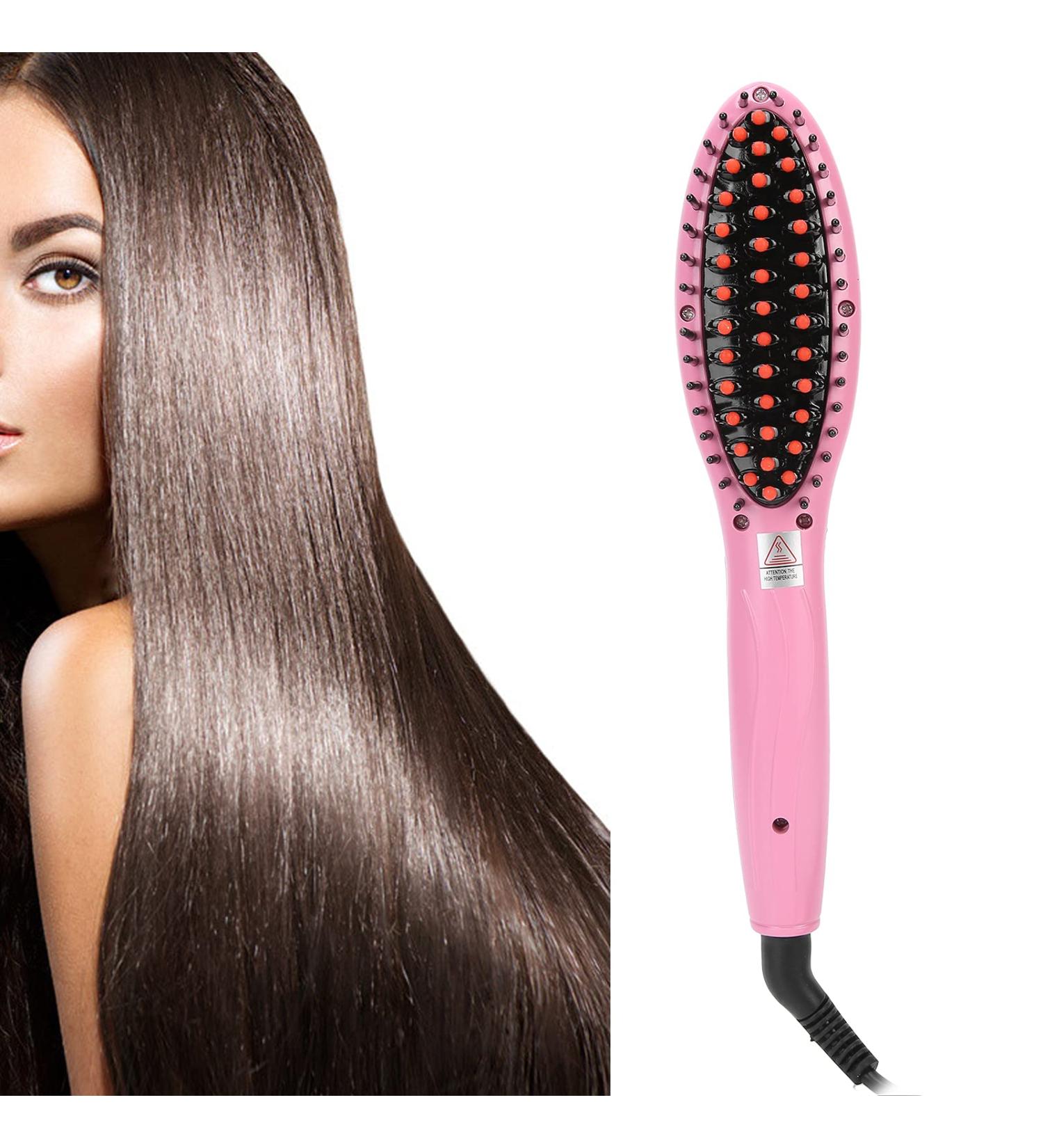 Buy Negative Ion Hair Straightener Brush - Dual Purpose Wet & Dry Styling Tool for Smooth Static-Free Hair | Salon Quality - Buy Online on GoSupps.com