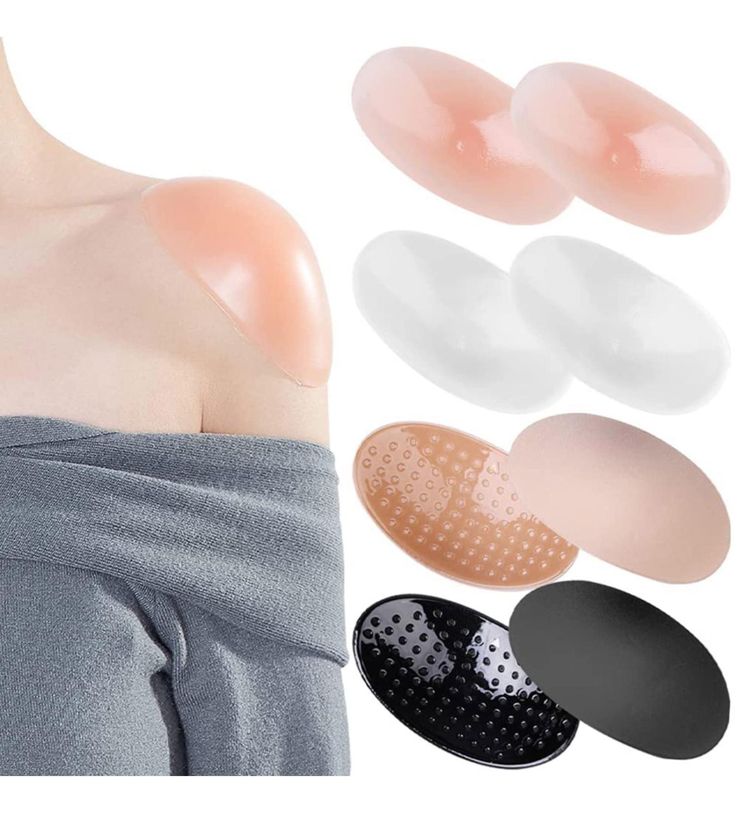 FILFEEL 4 Pairs Silicone Shoulder Pads - Anti-Slip Soft Breathable Self-Adhesive Push Up Pads for Women & Men - Perfect for Clothing Comfort - Buy Online on GoSupps.com