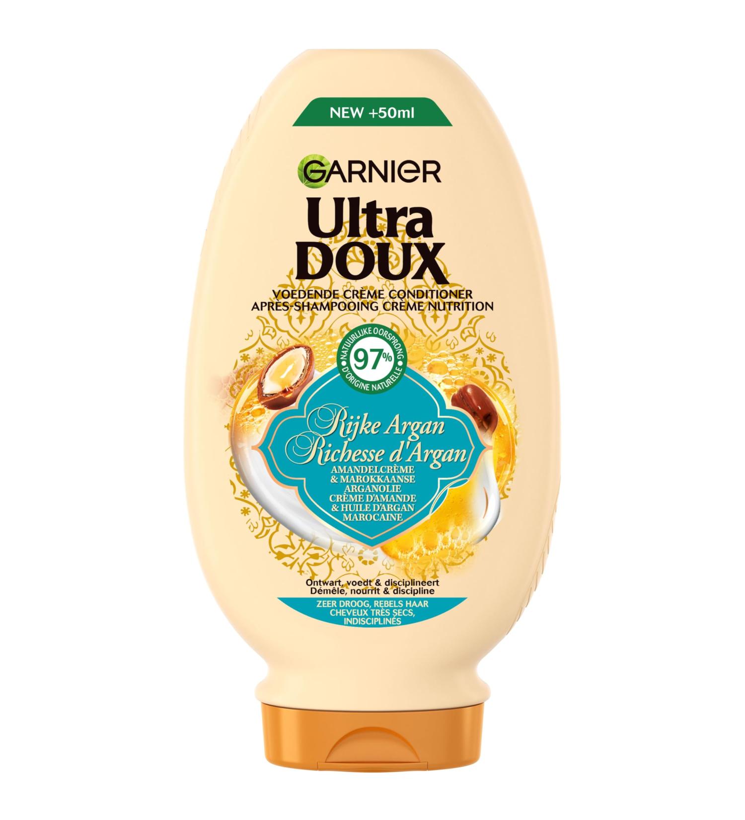 Garnier Garnier Ultra Soft Nourishing Cream Conditioner Rich Argan Very Dry Rebellious Hair 250 ml