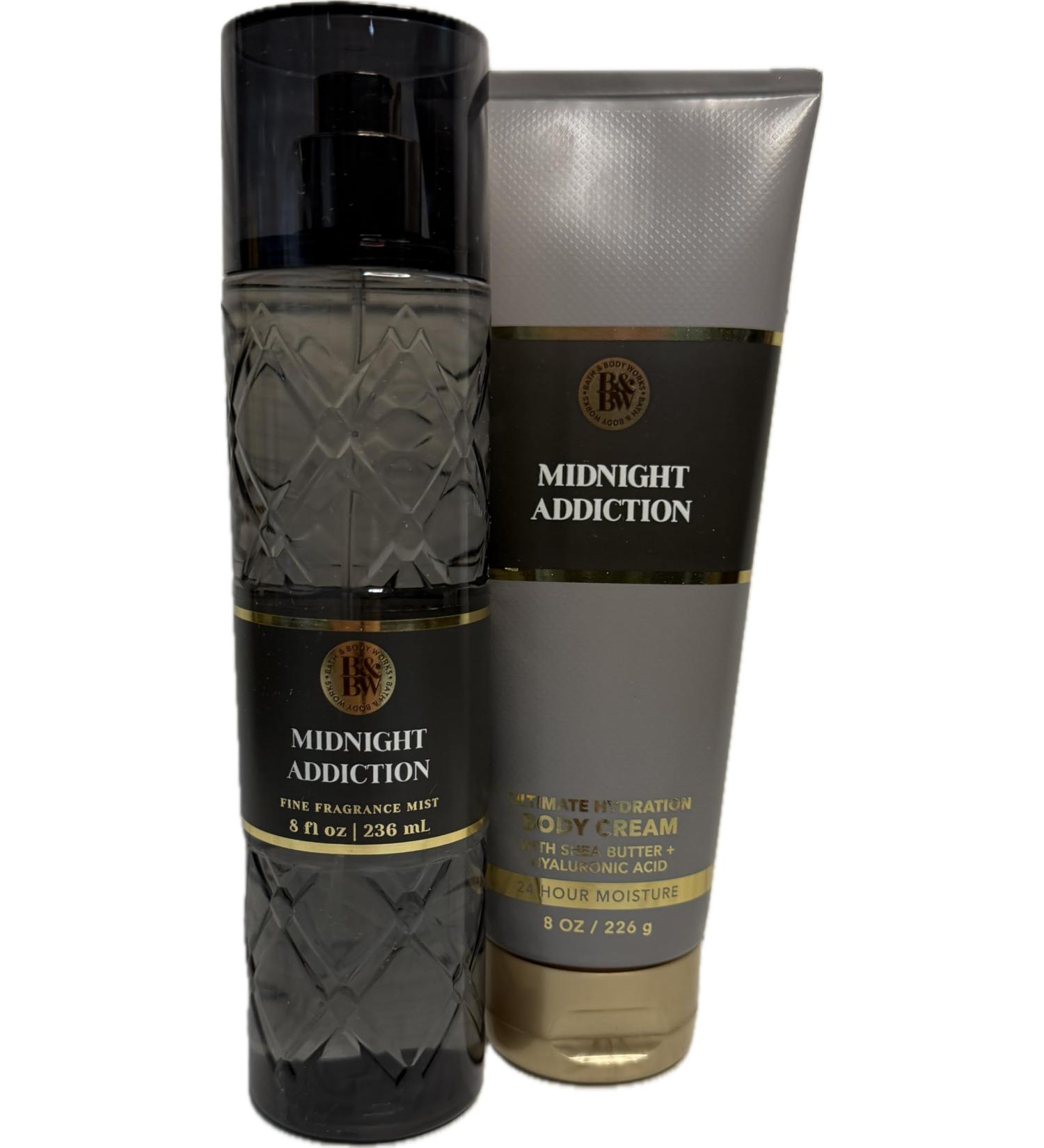 Bath & Body Works Midnight Addiction Body Cream and Fine Fragrance Mist Set of 2