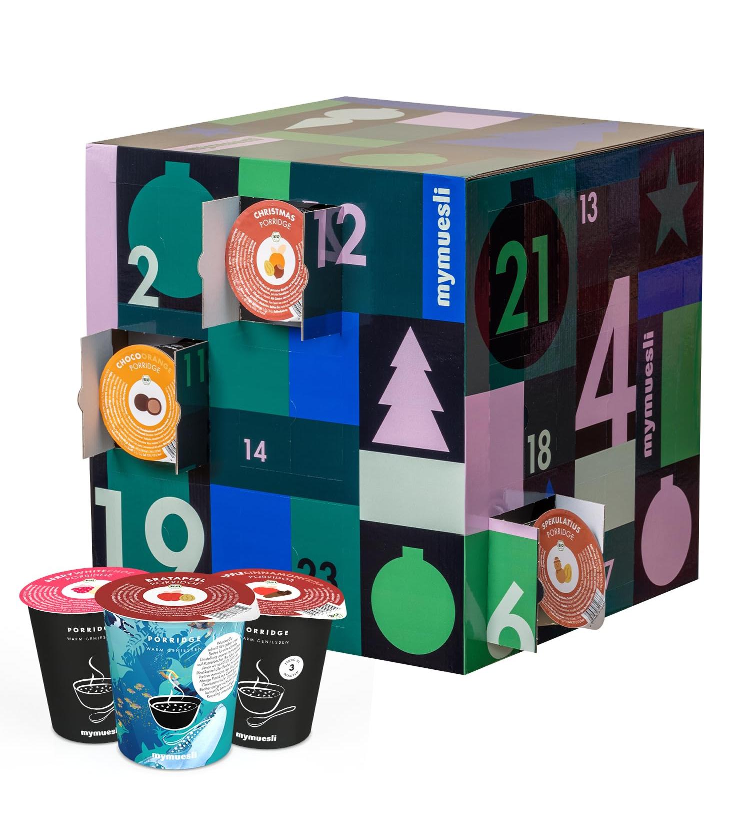 Buy mymuesli Porridge Advent Calendar 2023 - 24 Organic Breakfast Cups | Healthy Gift for Families & Friends | Palm Oil Free - Buy Online on GoSupps.com