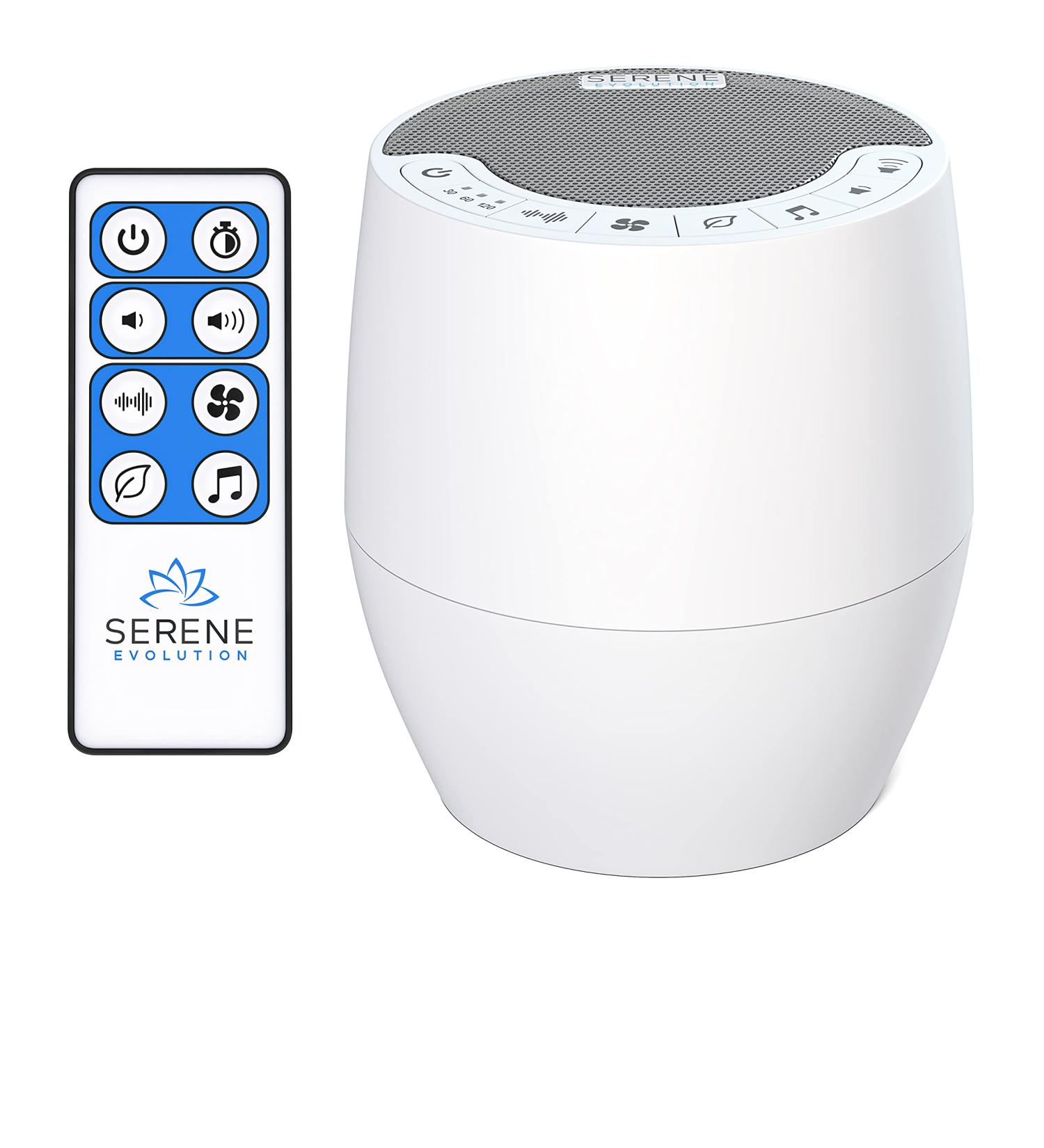 Serene Evolution White Noise Machine | 60 Sleep Sounds for Adults & Babies | Office Privacy & Noise Cancelling | Fan, Ocean & Rain Sounds - Buy Online on GoSupps.com