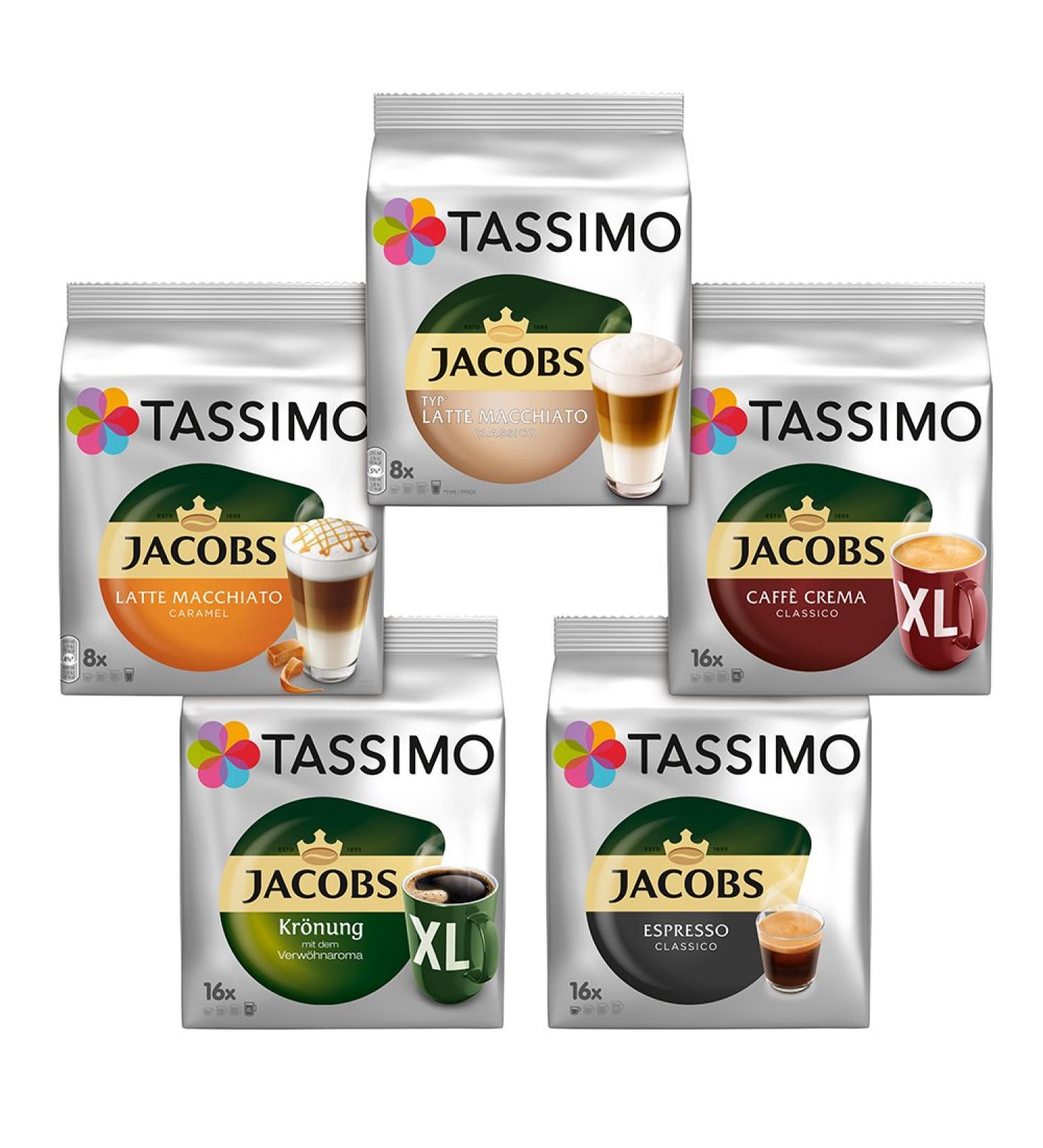 Tassimo Capsules Sample Box - 5 Varieties for 64 Drinks | 5-Pack Variety Pack - Shop Now! - Buy Online on GoSupps.com