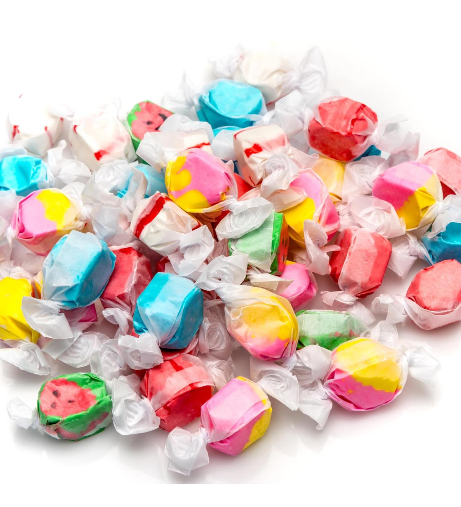 Assorted Salty Water Taffy Candy - Soft and Chewy Salt Water Taffy Candy - Bulk Candy by Lecsa Specialty Snacks (2Lbs) 2 Lbs - Buy Online on GoSupps.com