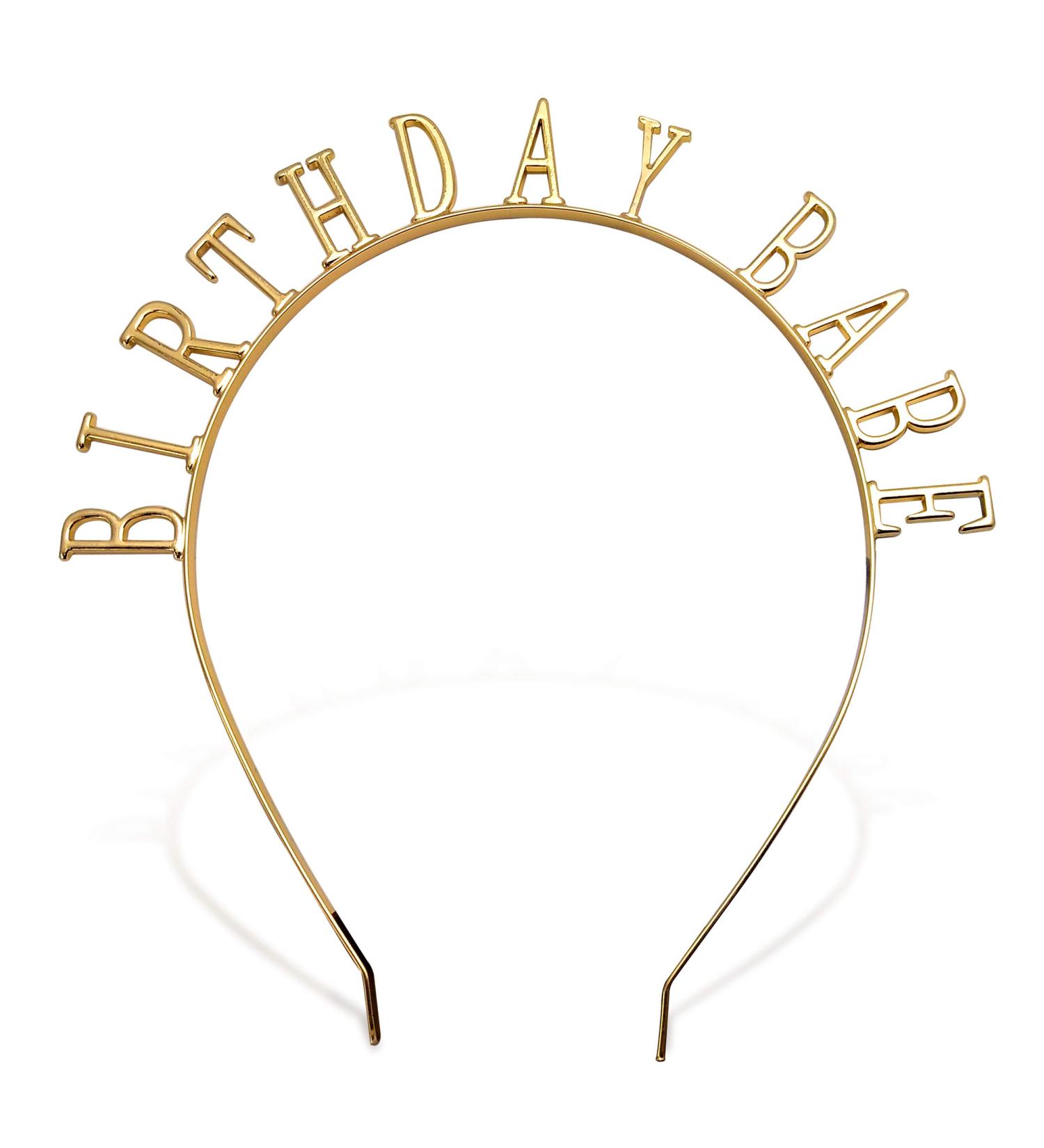 Golden Birthday Babe Headband - XS Accessories Fun Tiara & Party Hat Alternative - Buy Online on GoSupps.com