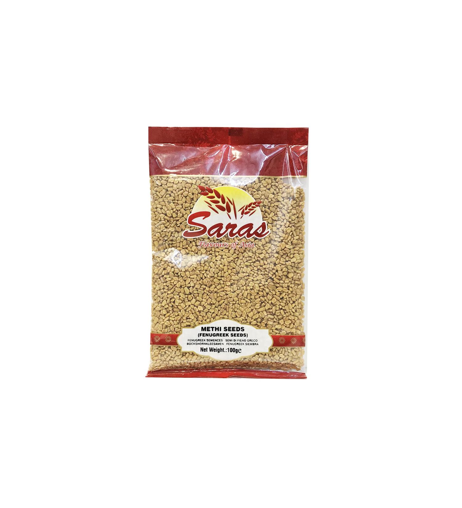 Saras Methi Seeds 100G I Whole Fenugreek Seeds I Cooking Ingredient I Herbs and Spices 100g