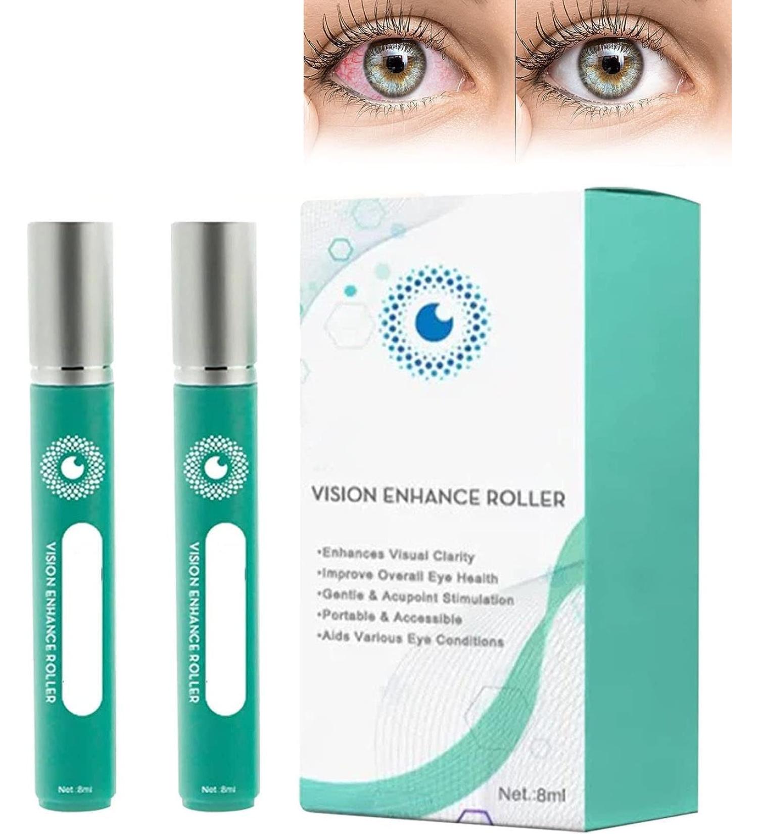 Ophthlamed Vision Enhance Roller Eye Massage Roller Alleviates Eye Strain Relieve Eye Strain Enhances Visual Clarity | Relieve Your Eye Strain for Elderly Adults and Children (2pcs) - Buy Online on GoSupps.com