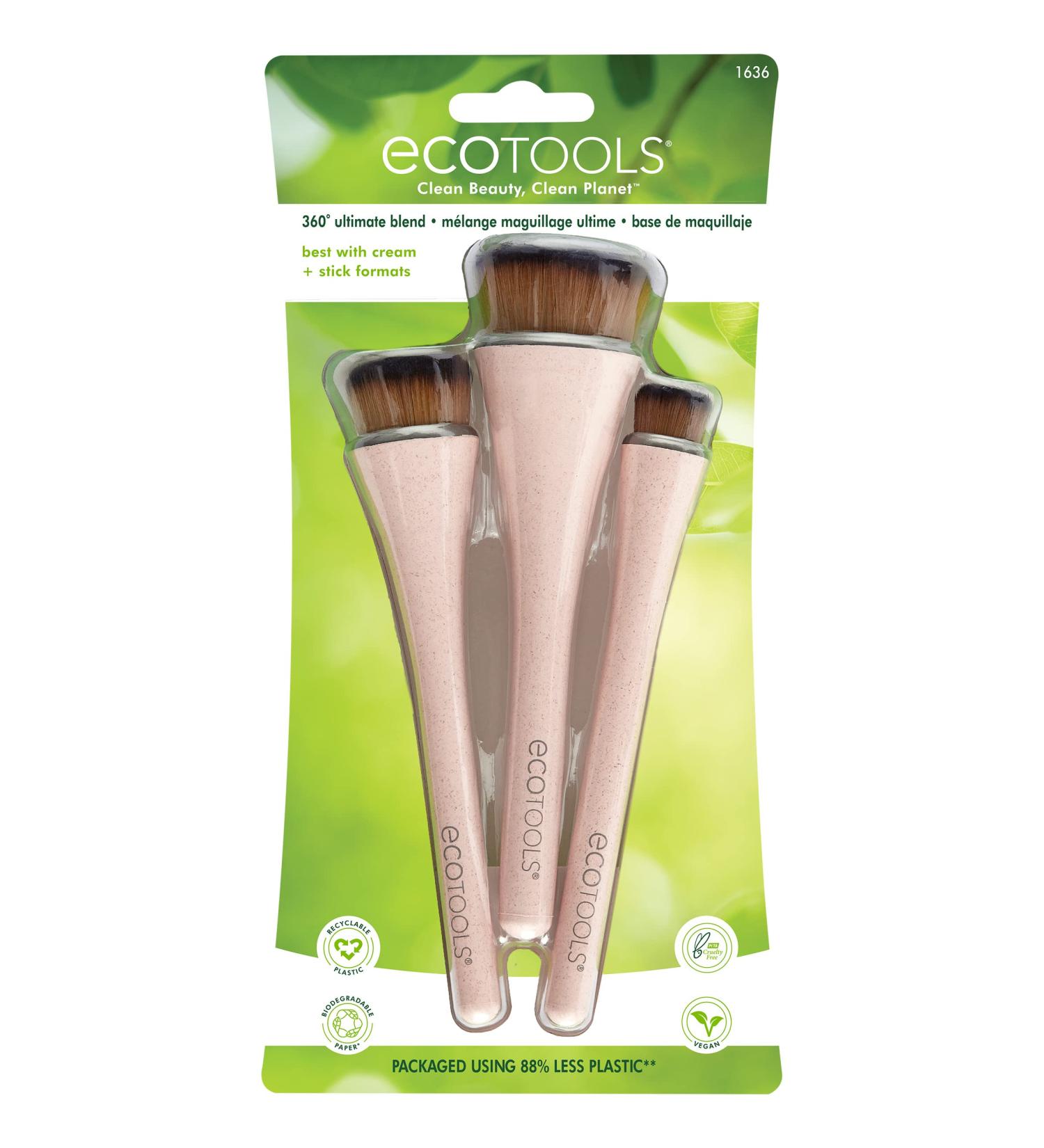EcoTools 360 Ultimate Blend Kit | 3 Eco-Friendly Makeup Brushes for Flawless Application - Buy Online on GoSupps.com