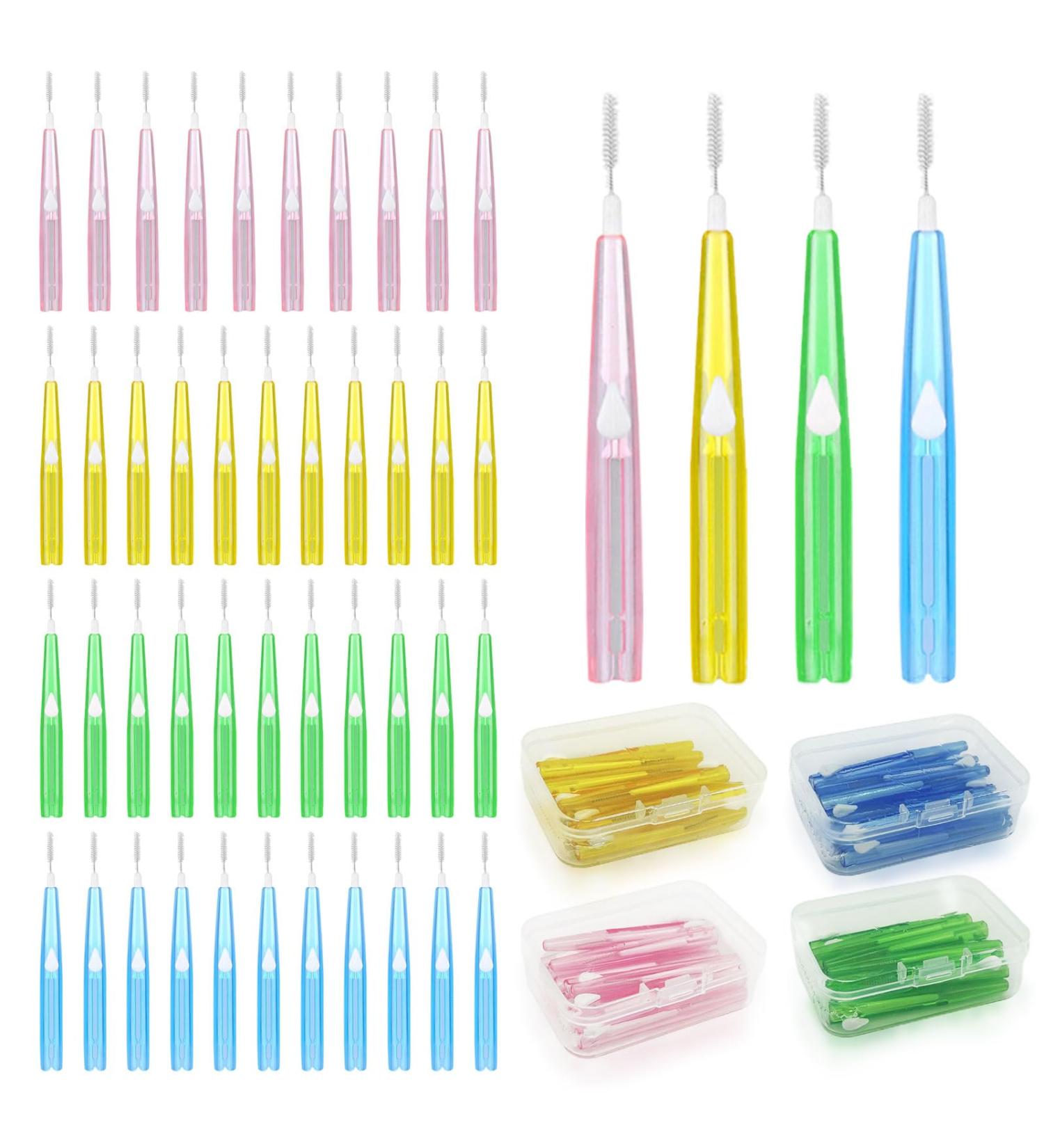Skhaovs 40-Piece Interdental Brushes | Portable Tooth Cleaning Tools | Effective Oral Care & Flossing | 4 Colors Available - Buy Online on GoSupps.com