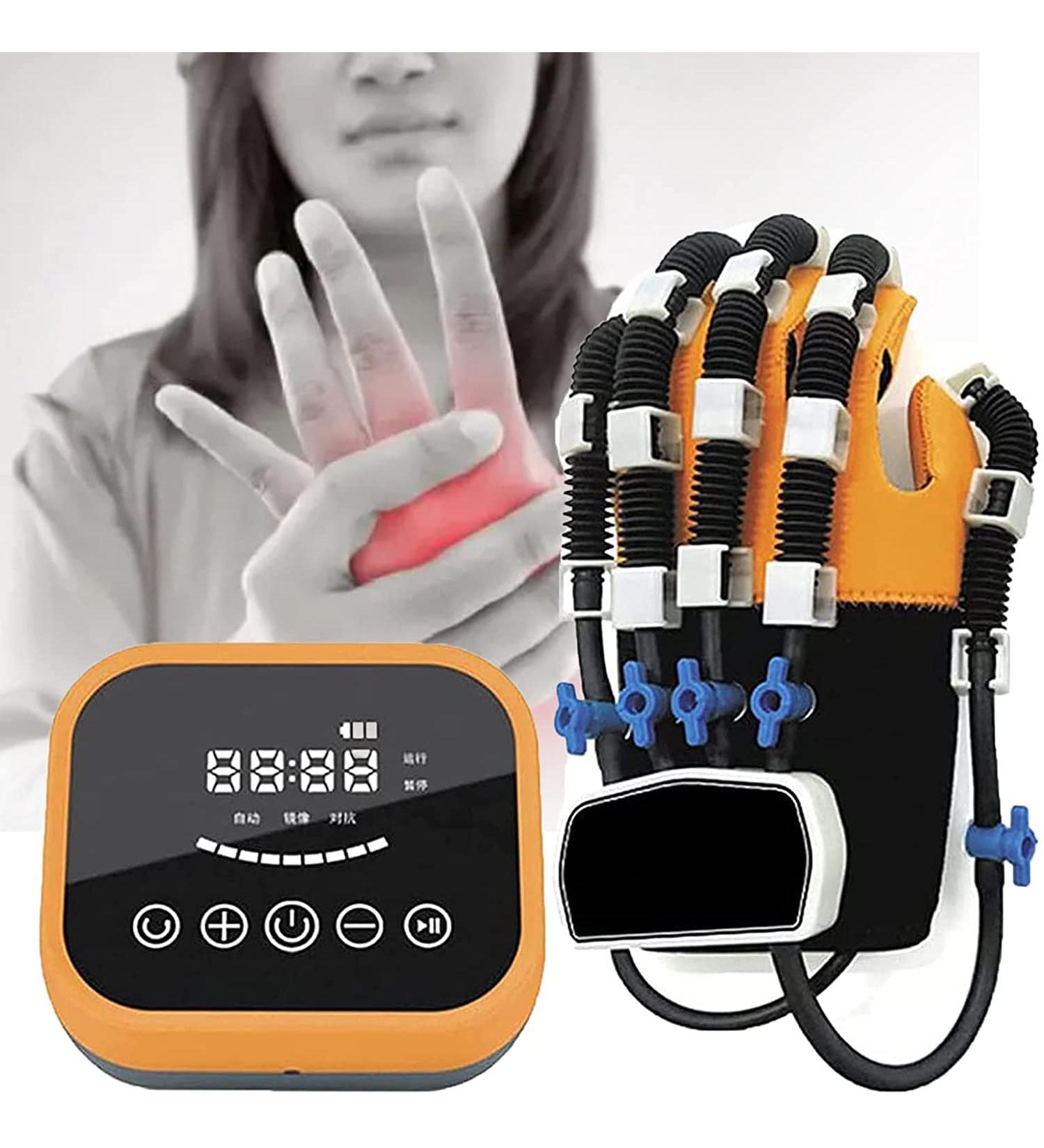 Stroke Hemiplegia Finger Rehabilitation Trainer - Robot Gloves for Hand Function Recovery (Left Medium) | International Shipping Available - Buy Online on GoSupps.com