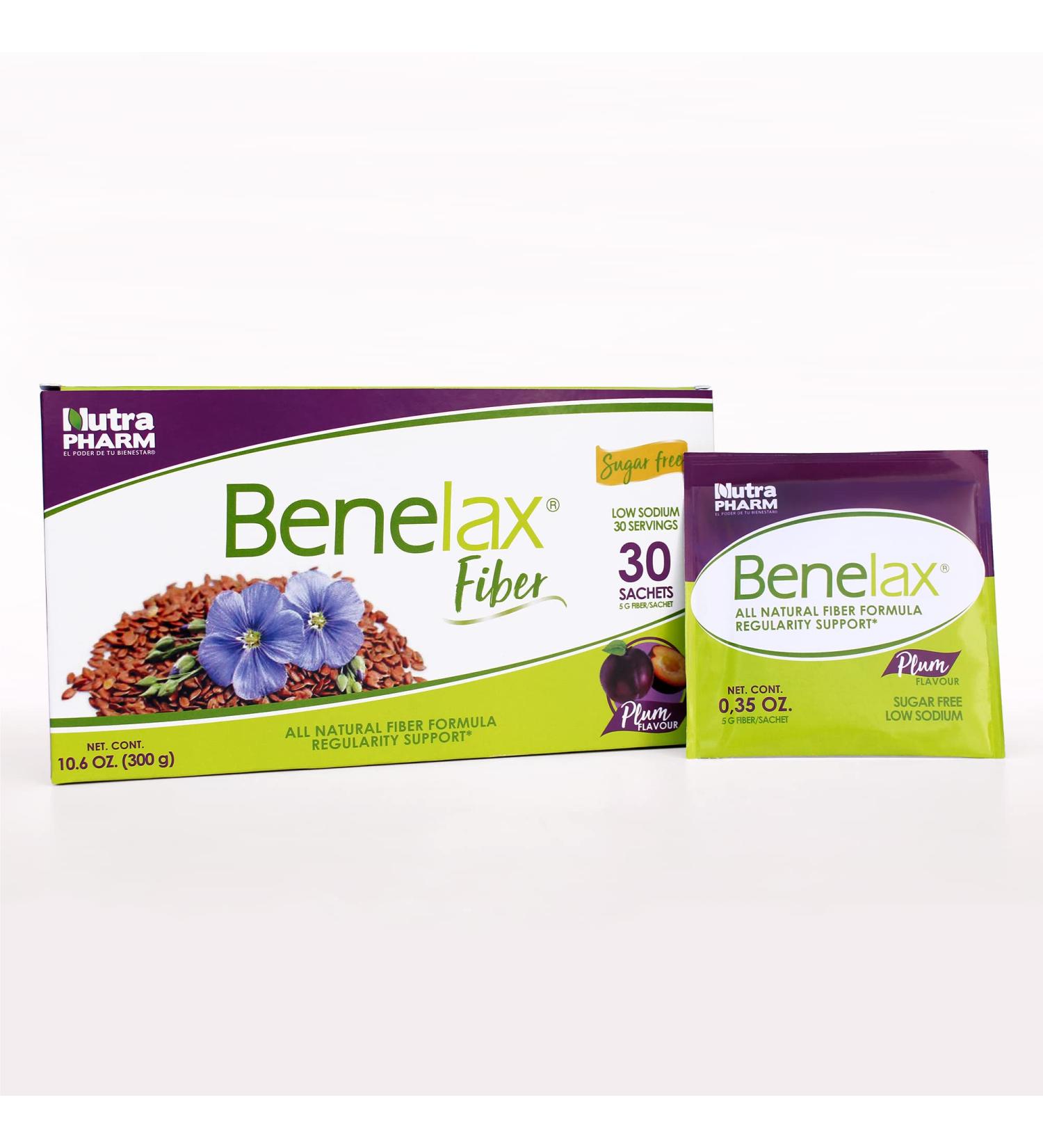 Benelax Intestinal Regulator - 30 Sachets | Regulates & Stimulates Intestinal Transit, Fights Chronic Constipation, Balances Intestinal Microflora - 0.18 Oz Fiber - Buy Online on GoSupps.com