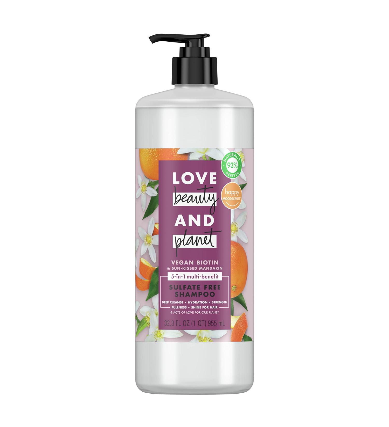Love Beauty and Planet Vegan Biotin & Sun-Kissed Mandarin Deep Cleanse Shampoo 32 oz - Buy Online on GoSupps.com