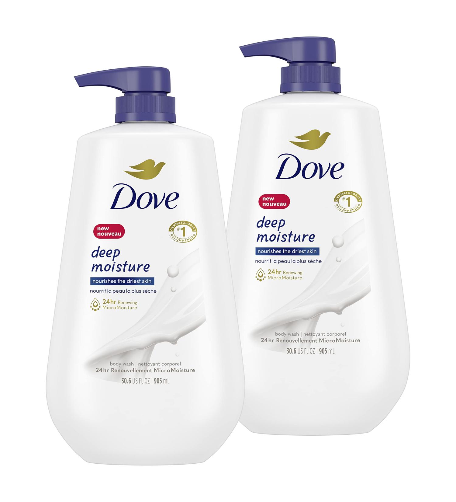 Dove Deep Moisture Body Wash with Pump for nourishing the driest skin 905ml (Pack of 2) 905 ml (Pack of 2) Deep Moisture - Buy Online on GoSupps.com