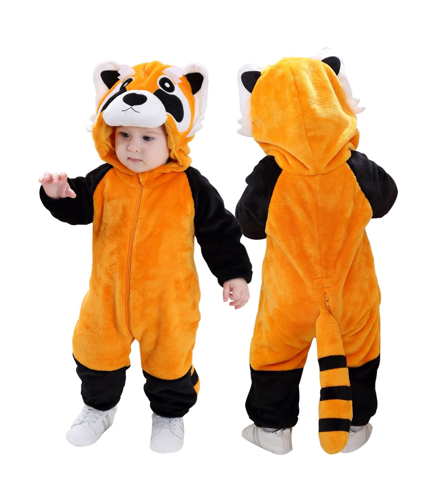 Doladola Baby Raccoon Hooded Romper | Toddler Jumpsuit 12-18 Months - Buy Online on GoSupps.com