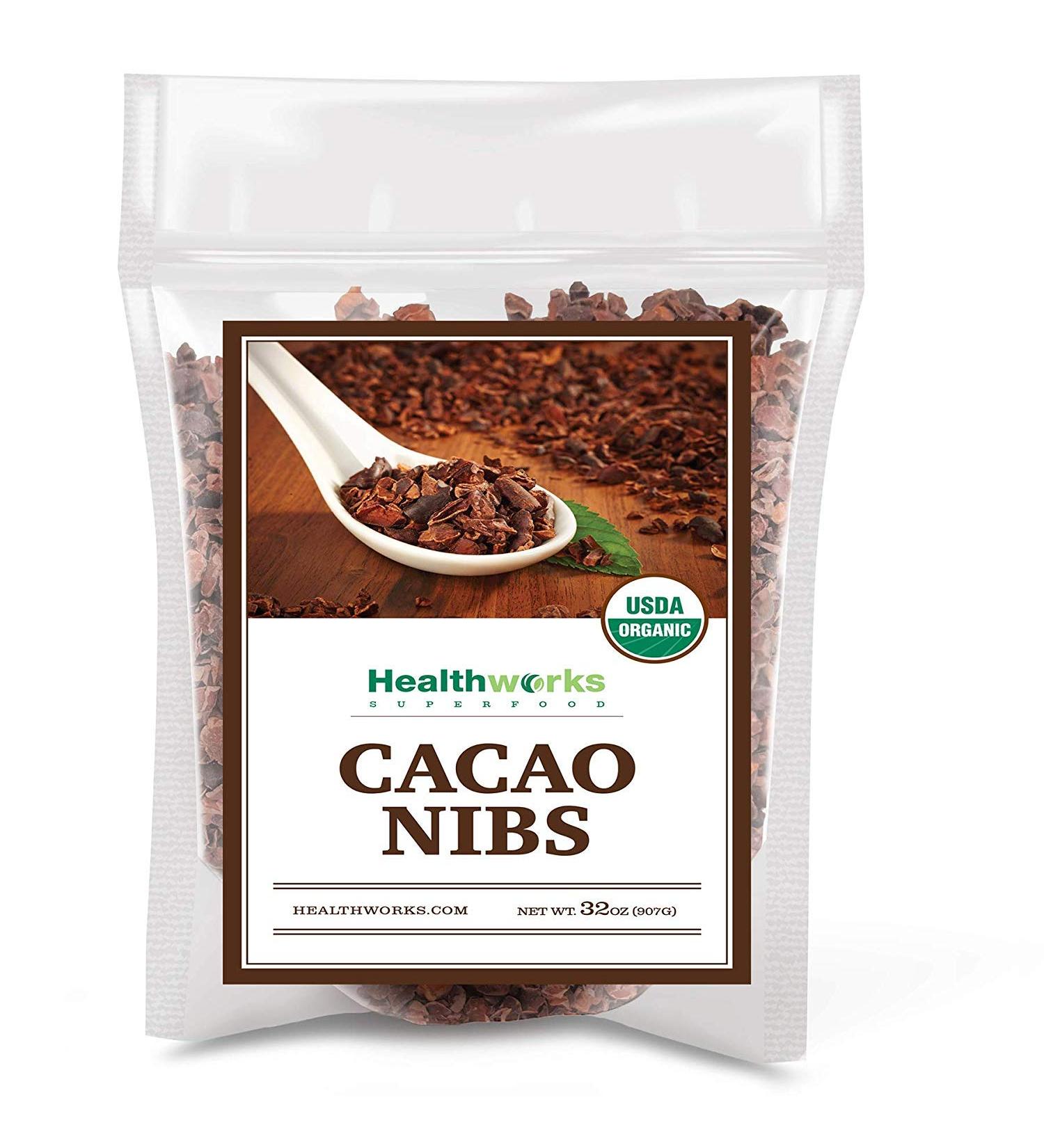 Healthworks Cacao Nibs Raw Organic (32 Ounces / 2 Pound) | Criollo Bean | Unsweetened Chocolate Substitute | Certified Organic | Keto  Vegan & Non-GMO | Antioxidant - Buy Online on GoSupps.com