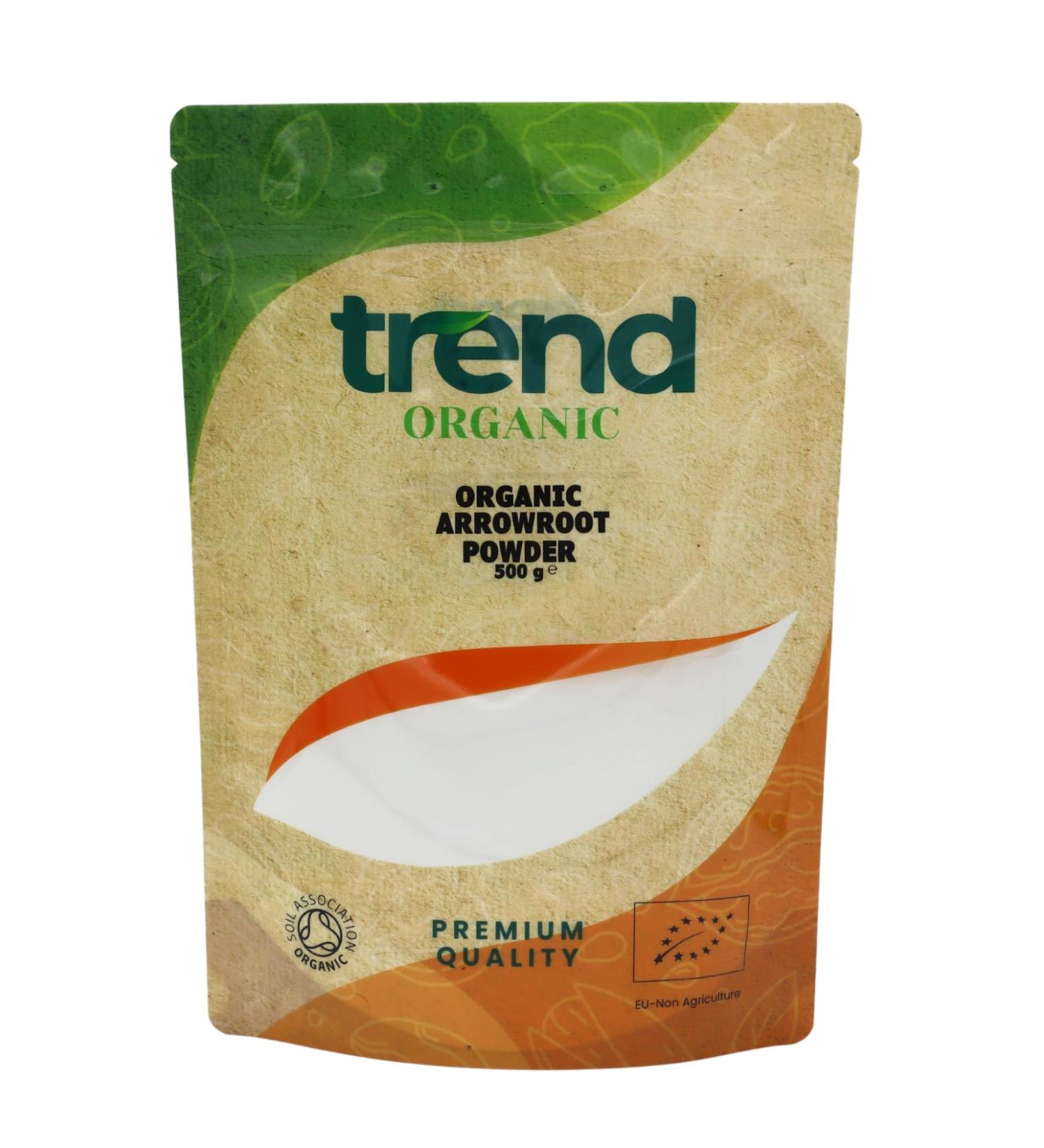 Trend Organic Arrowroot Powder for Cooking and Baking Natural Thickening Agent (Known as Arrowroot Starch or Arrowroot Flour) Certified Organic Vegan Non-GMO No Additives No Preservatives 500g 500 g (Pack of 1) - Buy Online on GoSupps.com