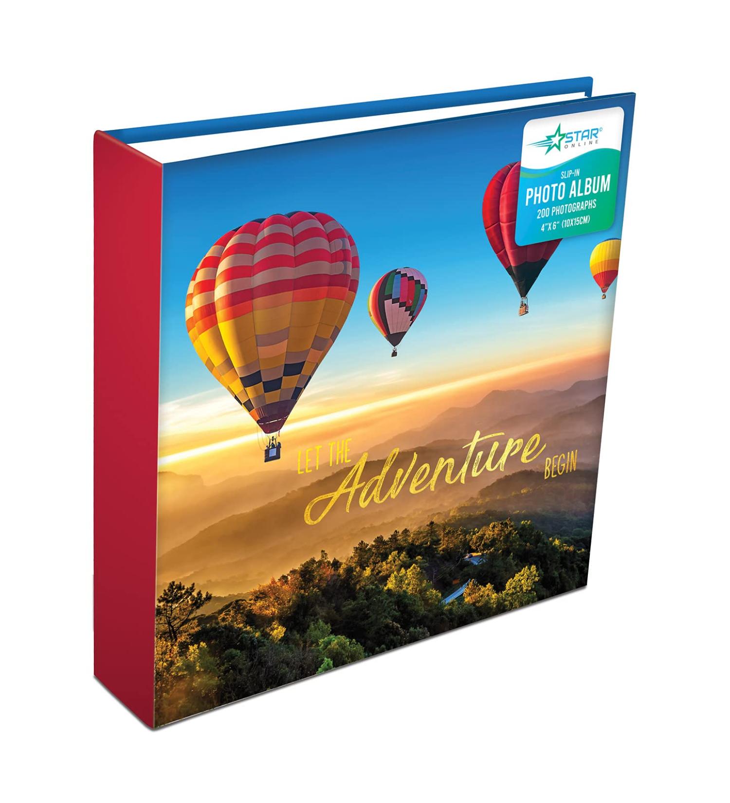 6x4 Memo Slip-In Photo Album - Holds 200 Photos - Hot Air Balloon Design - Buy Online on GoSupps.com