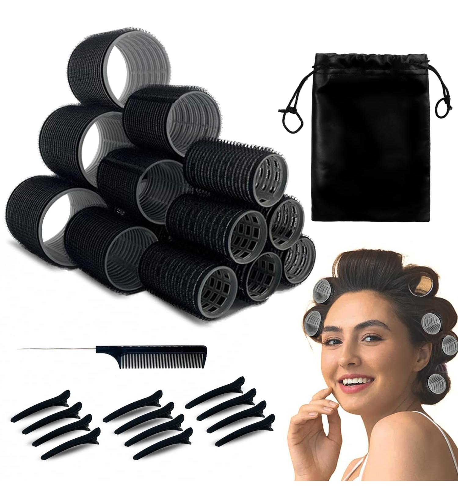 UoQo Hair Rollers for Long Hair - 32 pc Salon Curlers Set with Clips, Comb, and Storage Bag - Buy Online on GoSupps.com