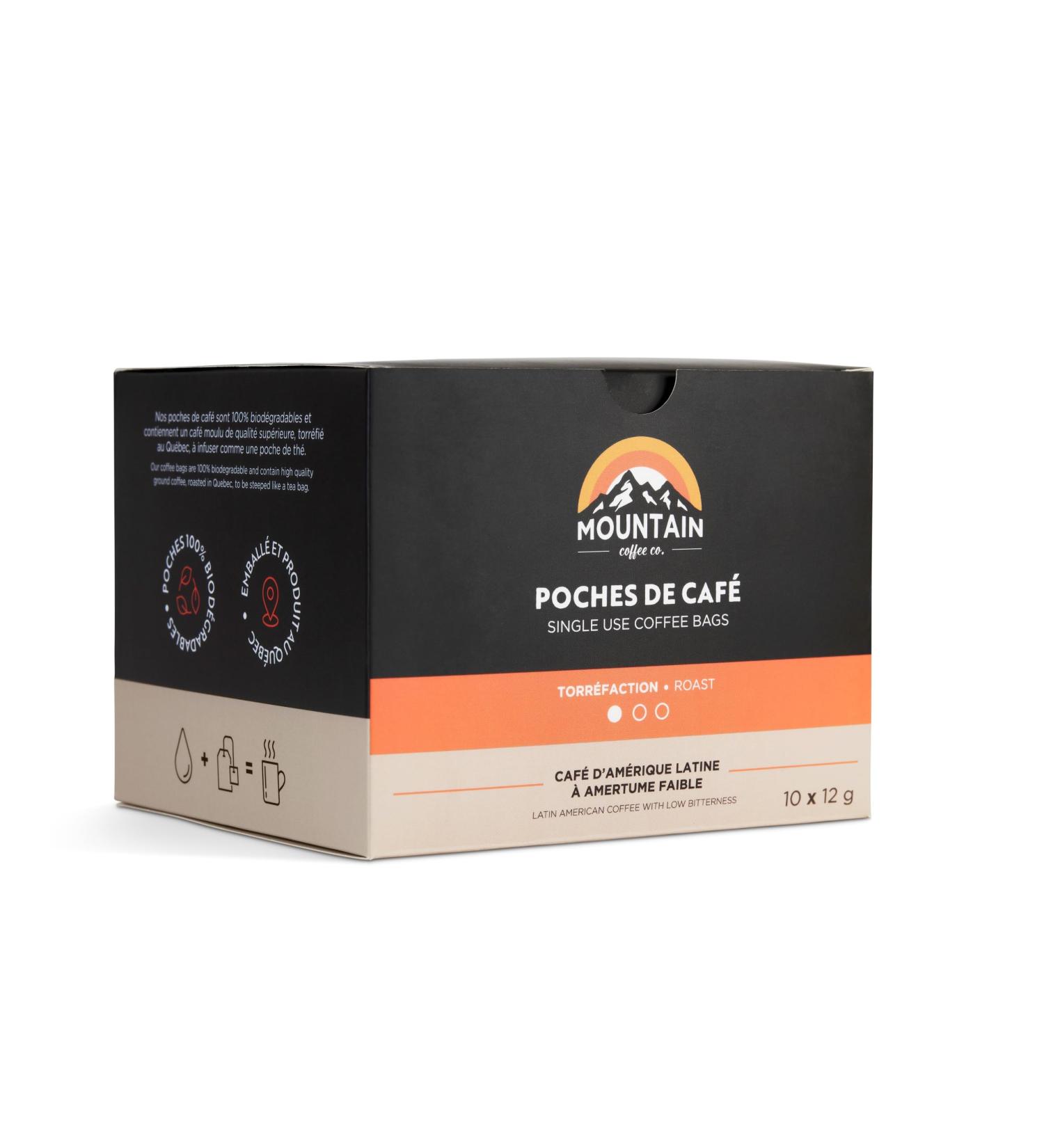 Mountain Coffee Co. | 10 Single Serve Steepable Coffee Bags - Light Roast - Buy Online on GoSupps.com