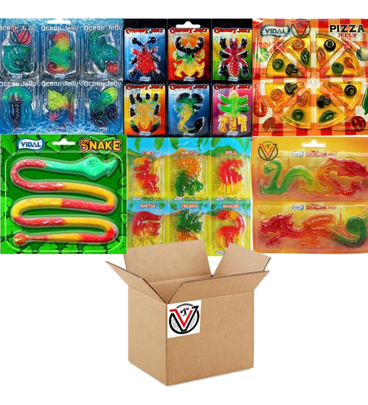 VIMIX 06 x Diffrent Types | Random Mixed Jelly Cards - Ocean Creepy Snakes Dino Pizza & Dragon - Buy Online on GoSupps.com