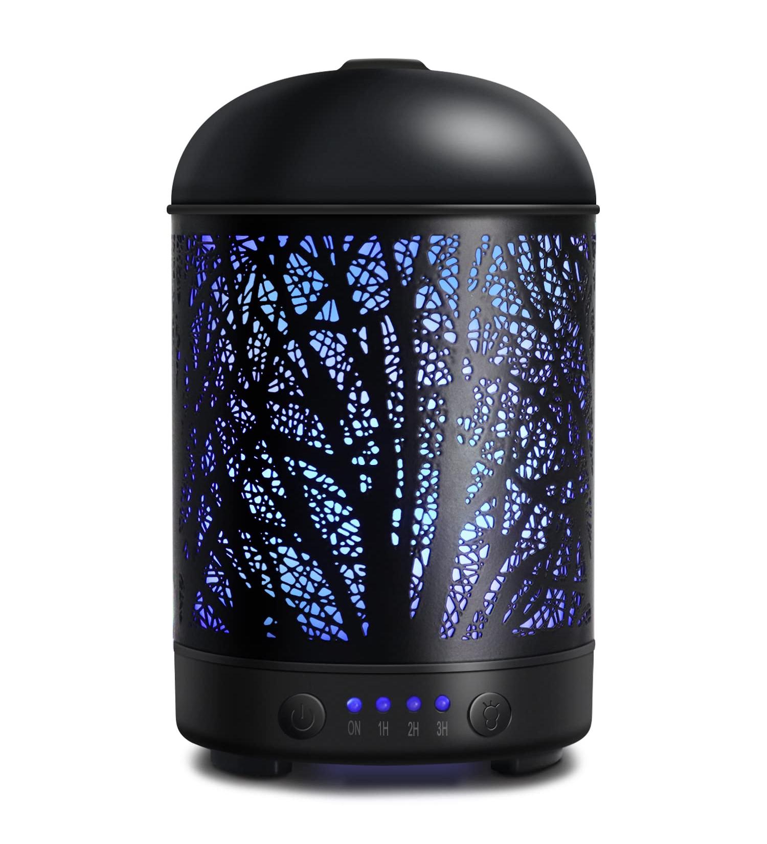 Buy Lalking Aroma Diffuser | Ultrasonic Humidifier & Essential Oil Diffuser for Home Yoga Office - 7 Color Changing Handmade Metal Design - Buy Online on GoSupps.com