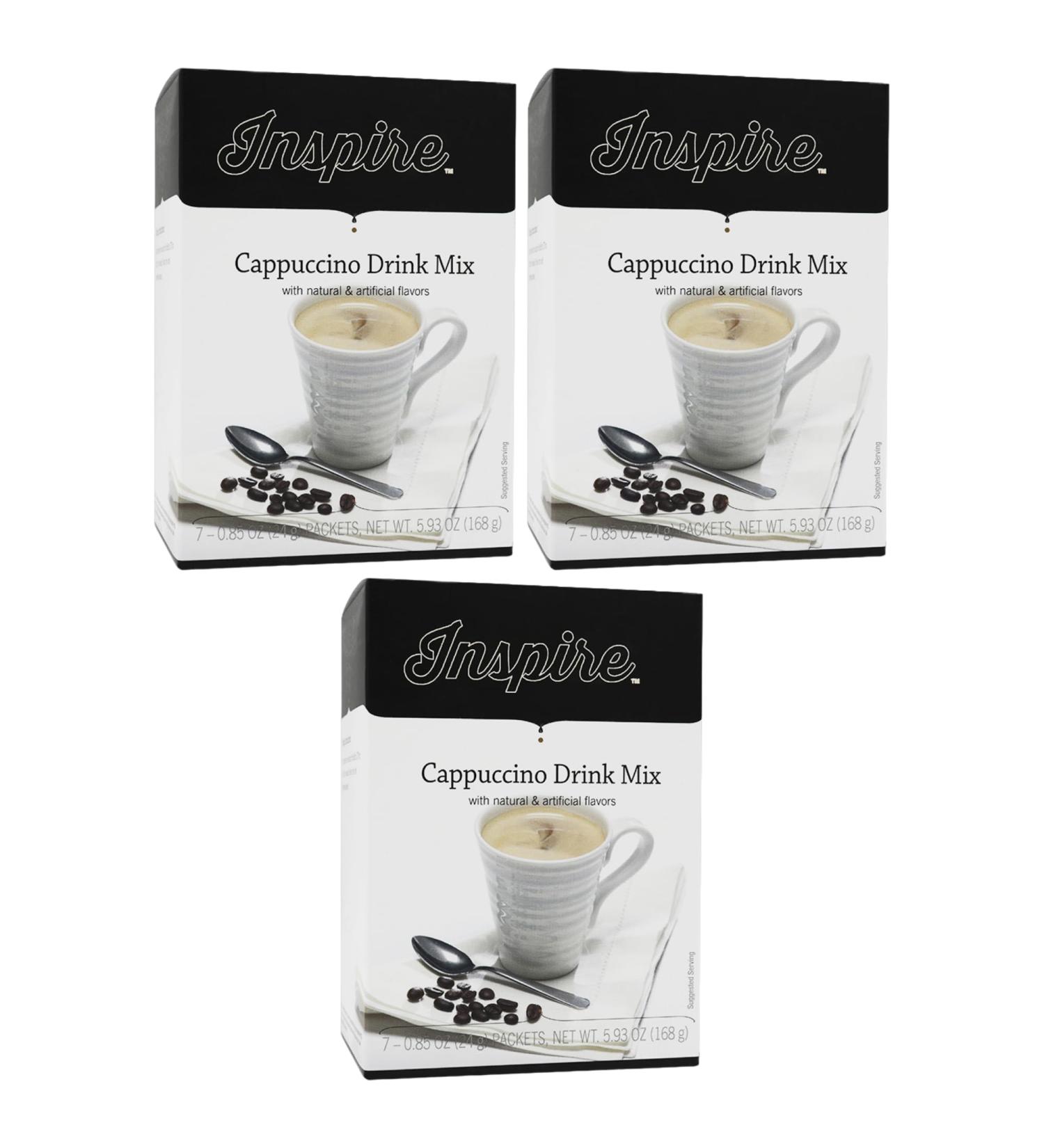 Bariatric Eating Inspire 15g Hot Protein Mix Decaf Cappuccino (3-Pack)