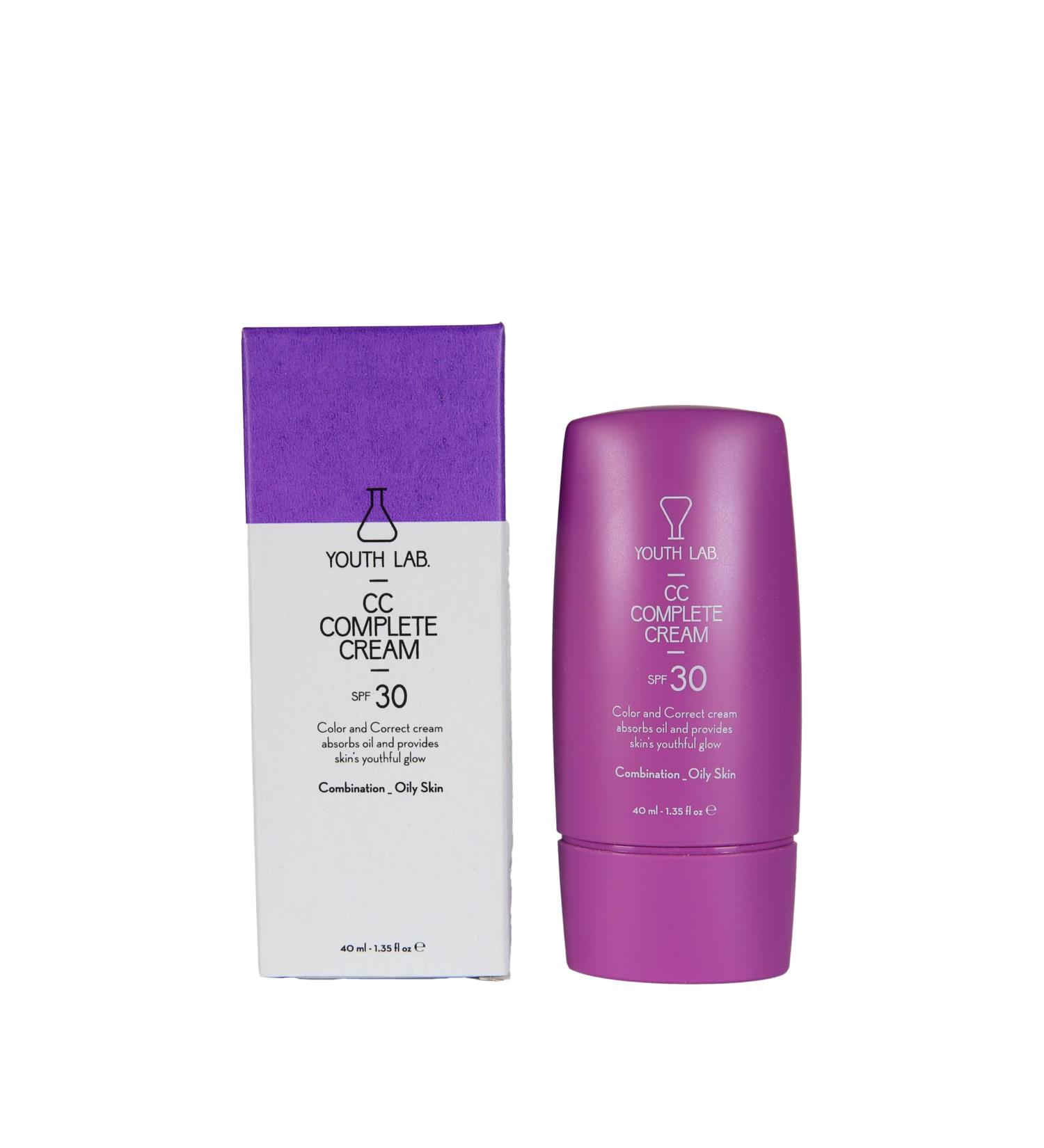 YOUTH LAB. CC Complete Cream SPF 30 - Correcting Cream with Sun Protection SPF 30 for Combination/Oily Skin 40 ml - Buy Online on GoSupps.com