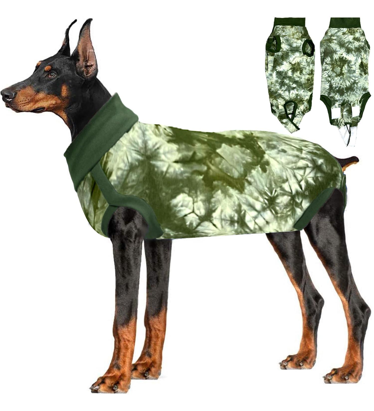 Buy Lianzimau Dogebody - Post-Op Recovery Suit for Male Dogs | Wound Protection Comfortable Fit Tie-Dye Green | International Shipping Available - Buy Online on GoSupps.com