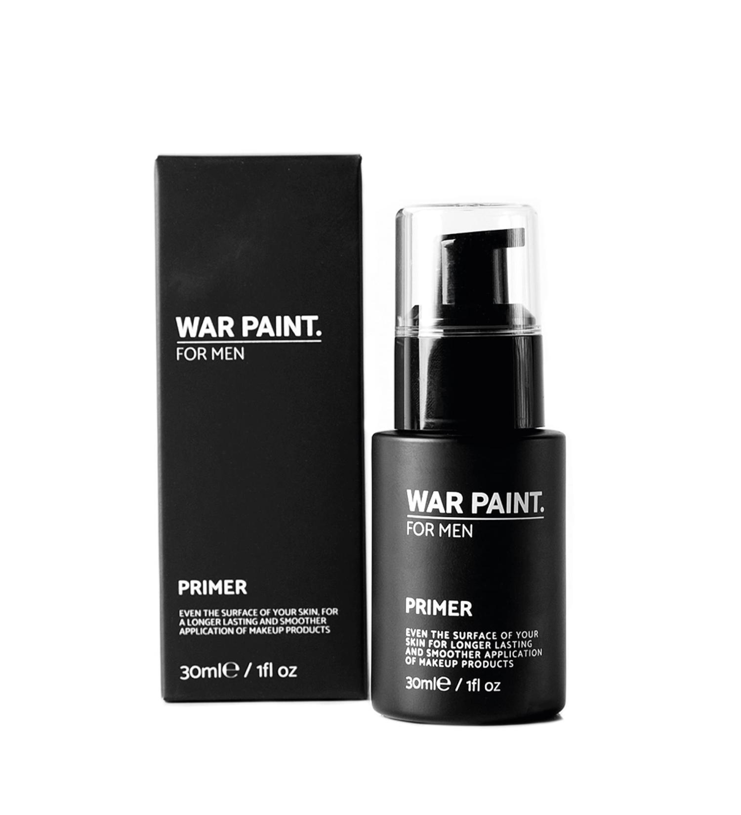 War Paint Men's Skin Smoothing Face Primer - Vegan & Cruelty-Free - Natural Matte Finish - 30ml - Buy Online on GoSupps.com