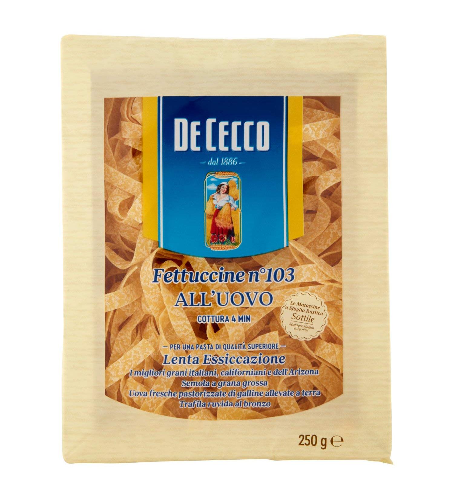  De Cecco De Cecco Fettuccine Egg 250 g (Pack of 10) - Buy Online on GoSupps.com