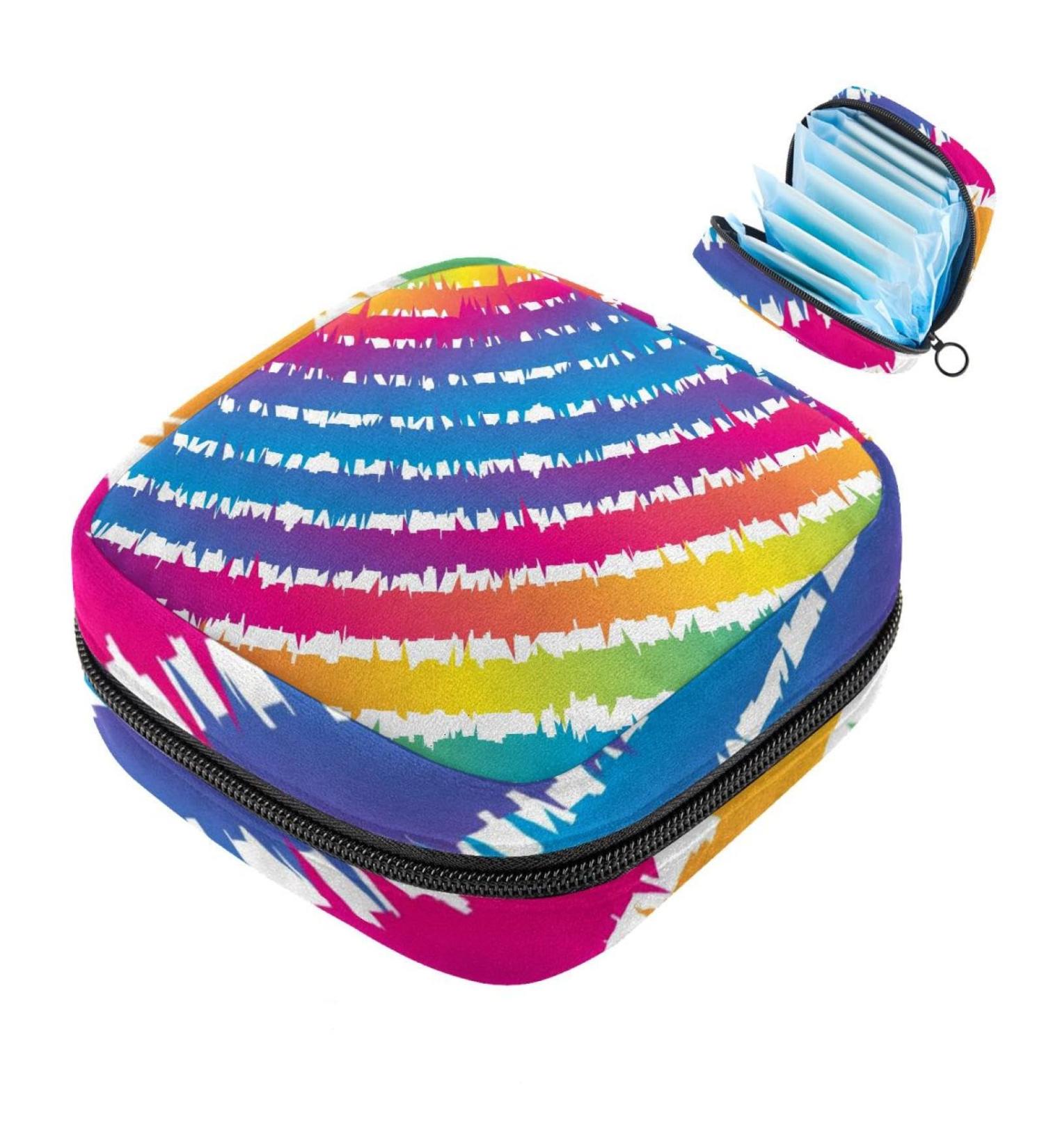 MUOOUM White Skeletons & Bones Women's Menstrual Pad Bag - Portable Storage for Teen Girls | Zipper Pocket 4.7x6.6 - Buy Online on GoSupps.com