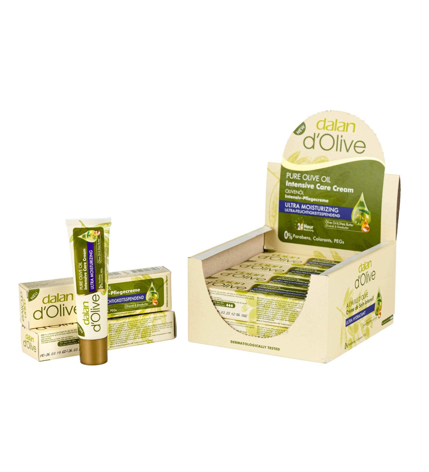 DALAN d'olive Intensive Cream with Olive Oil | 12 Tubes x 20ml | Hand & Body Moisturizer - Shop Now Internationally - Buy Online on GoSupps.com
