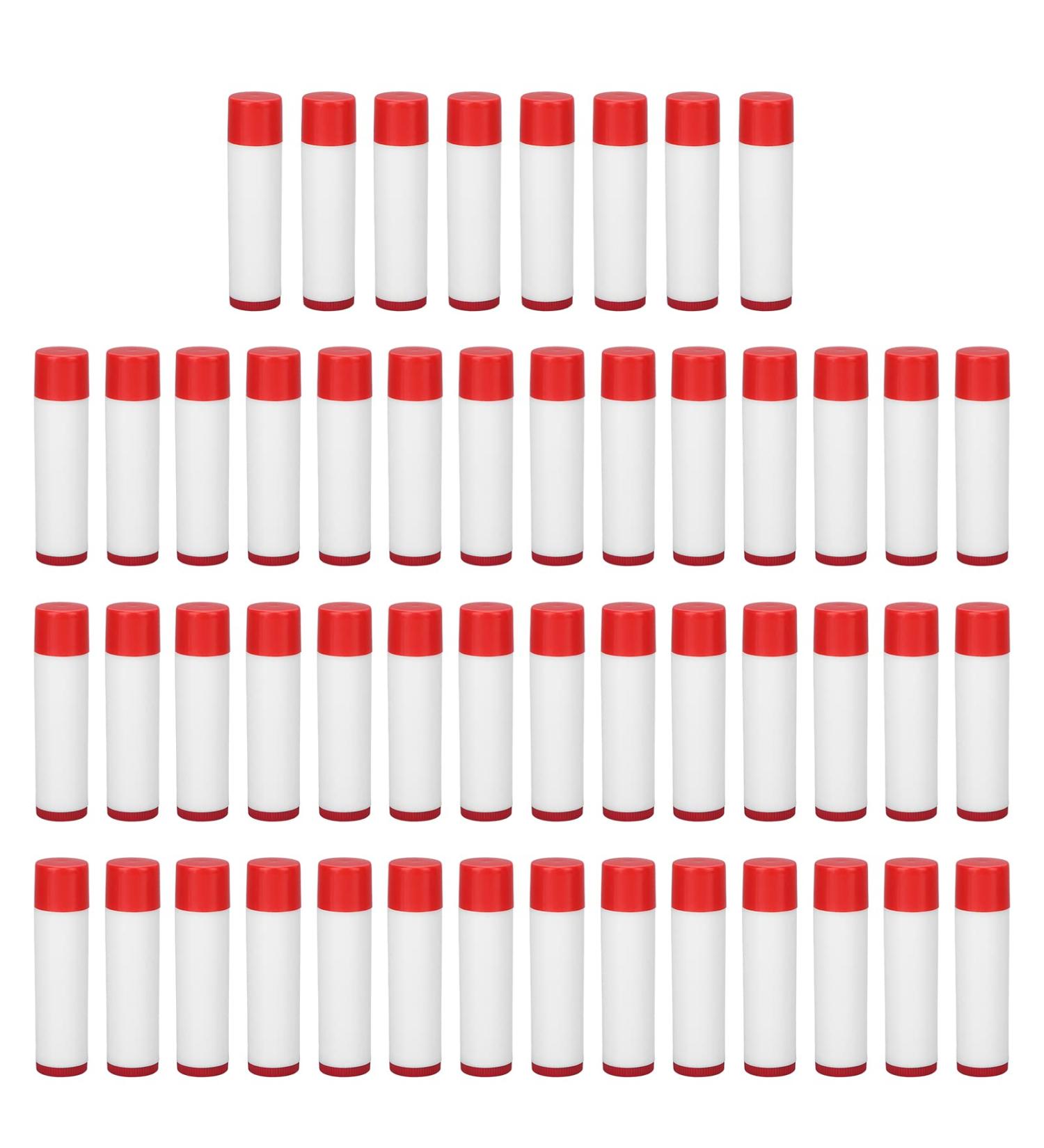 50 Pack Refillable DIY Lipstick Containers - Empty Lipstick Tubes for Homemade Lip Balm & Lottery Pens - Buy Online on GoSupps.com