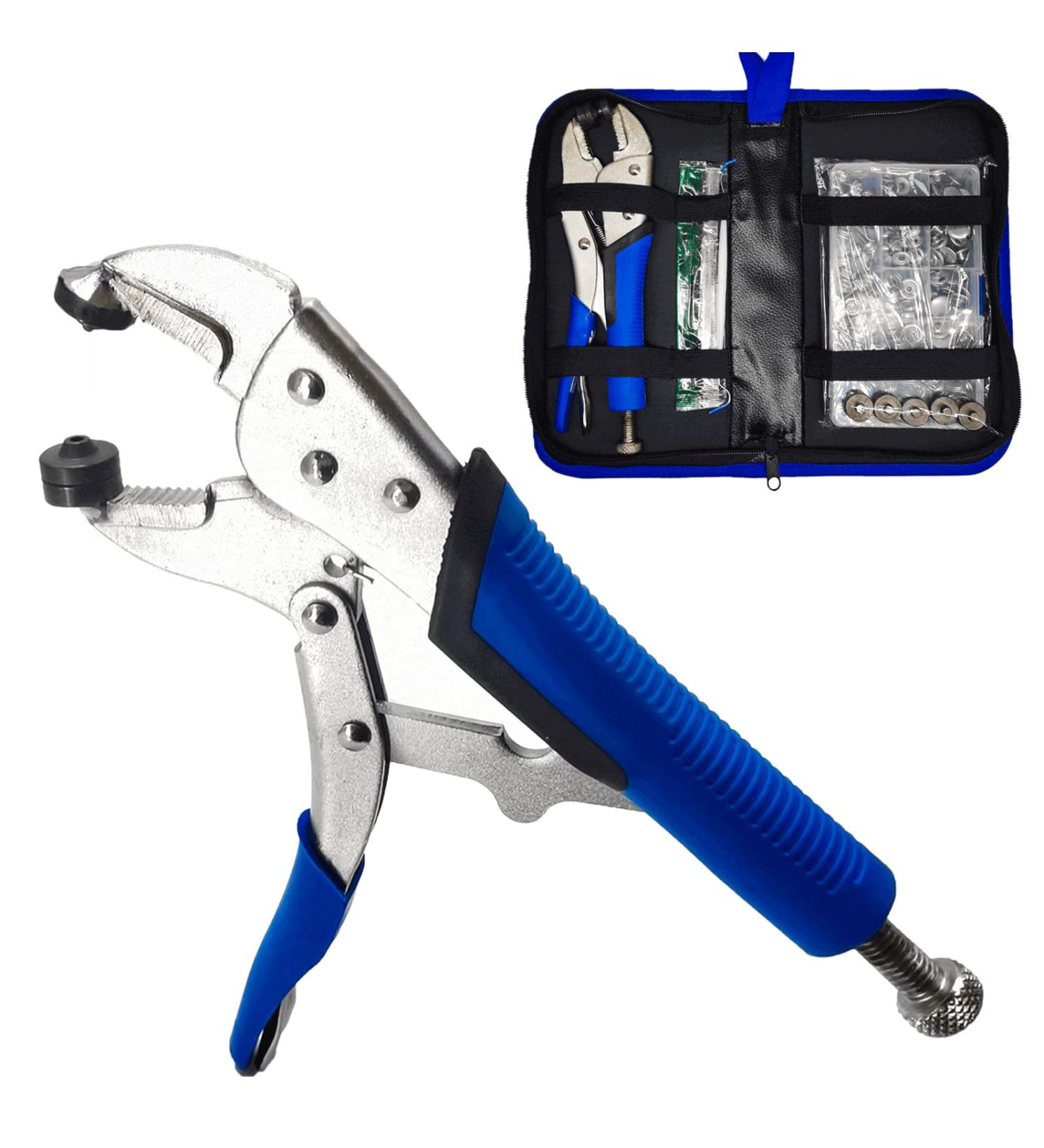 Heavy Duty Snap Fasteners Kit with Pliers for Metal Snap Installation - 15mm Marine Snaps for Boat Cover/Canvas/Carpet/Leather - Stainless Steel - MinliGUY - Buy Online on GoSupps.com