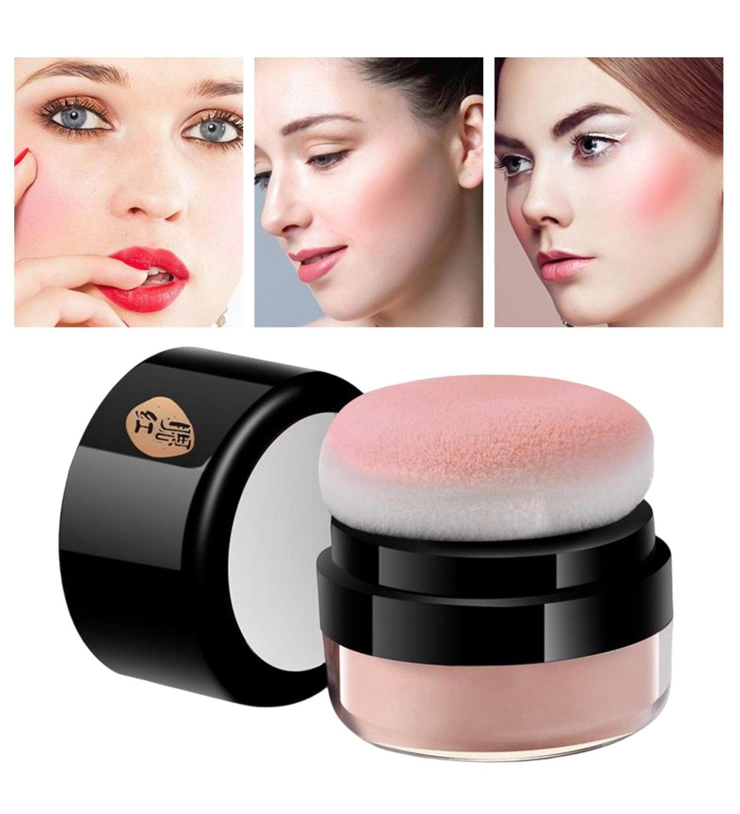 Loose Powder Natural Air Cushion Face er for Cheeks Long-Lasting Highly Pigmented Makeup for All Day Wear Easy to Blend Makeup Dtt Coral Red - Buy Online on GoSupps.com
