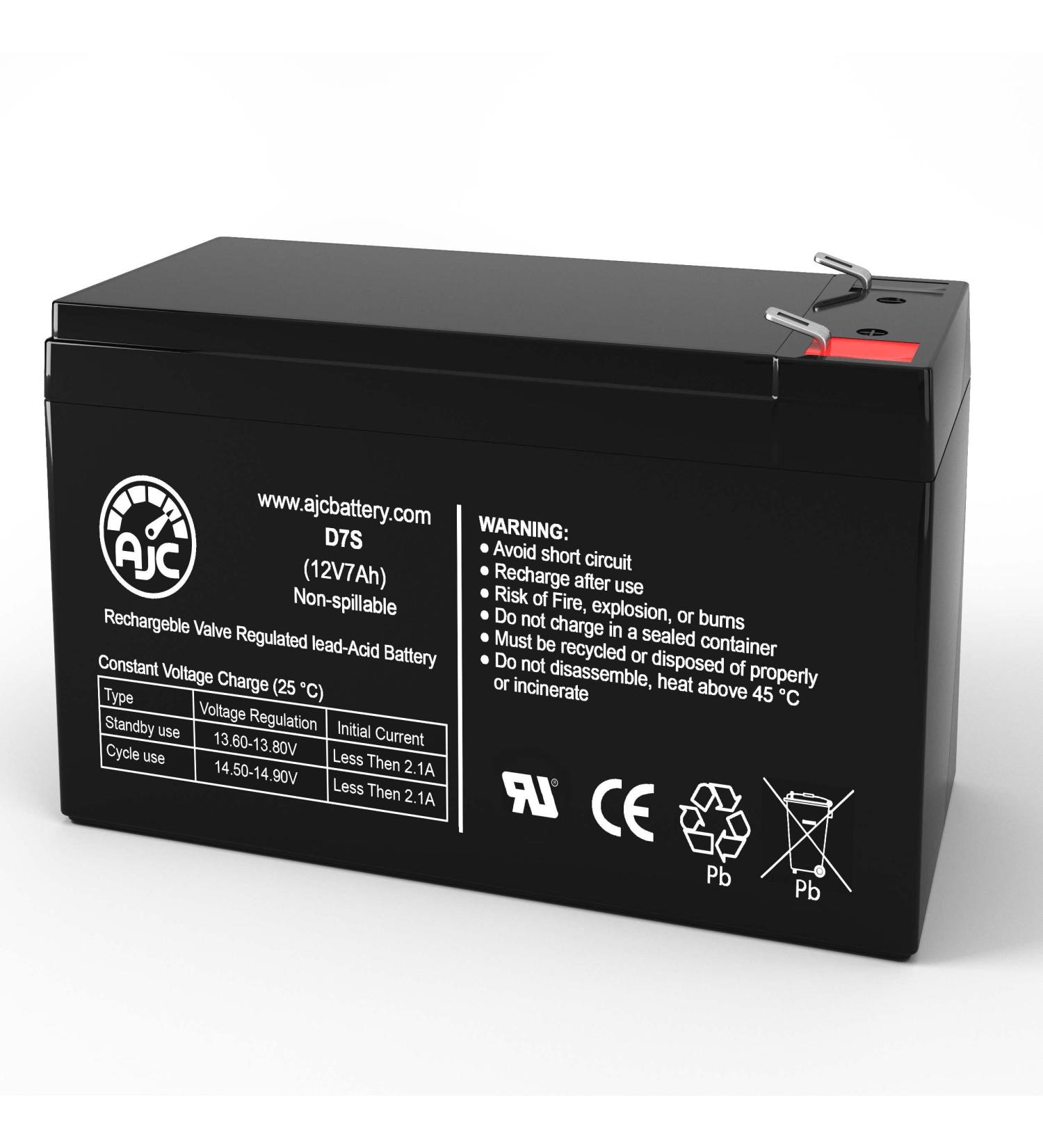 AJC 12V 7Ah Sealed Lead Acid Battery Compatible with Long Way LW-6FM7.6J - Fast International Shipping - Buy Online on GoSupps.com