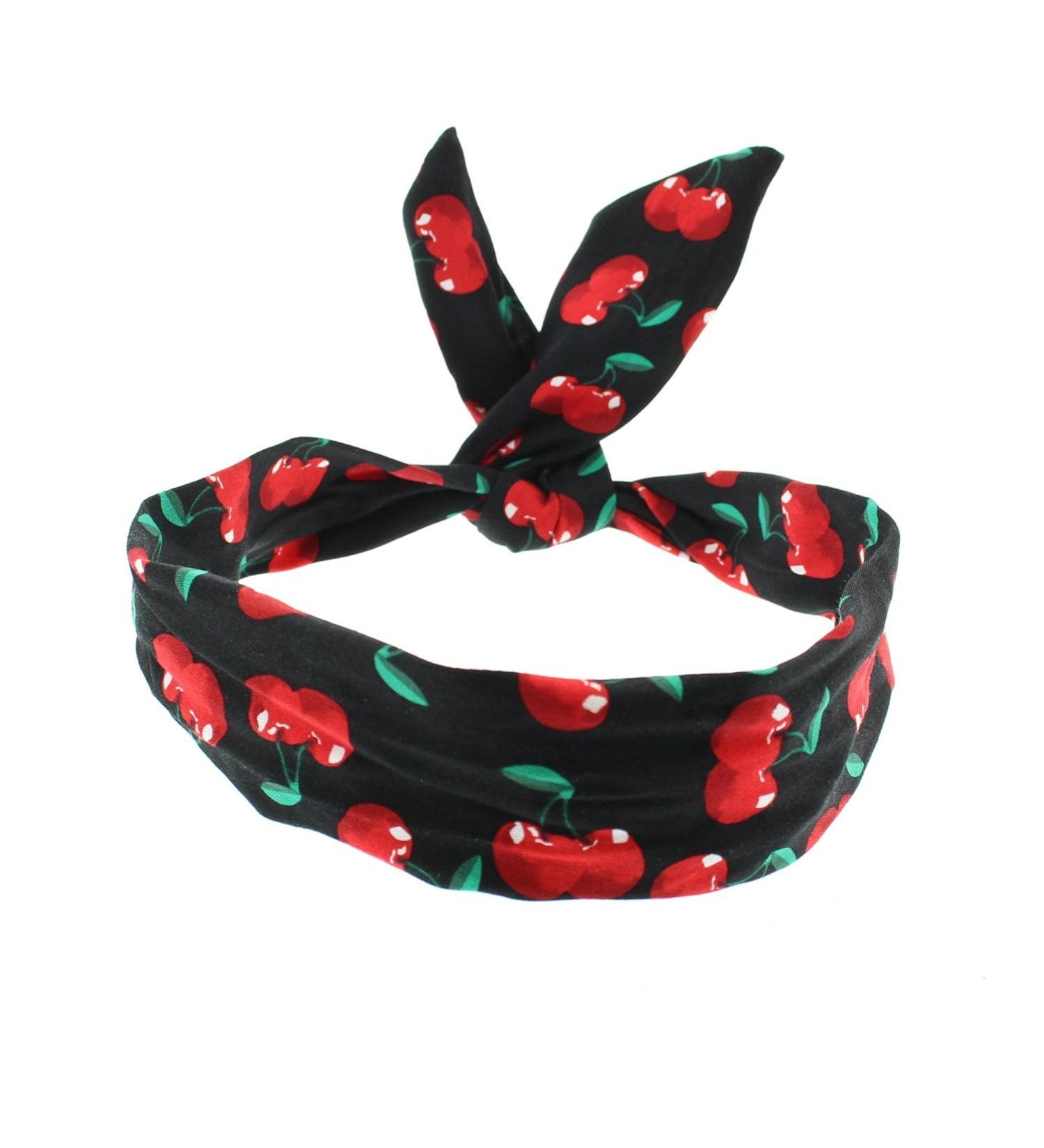 Zacs Alter Ego Cherry Print Wire Headband | Rockabilly Style | International Shipping - Buy Online on GoSupps.com