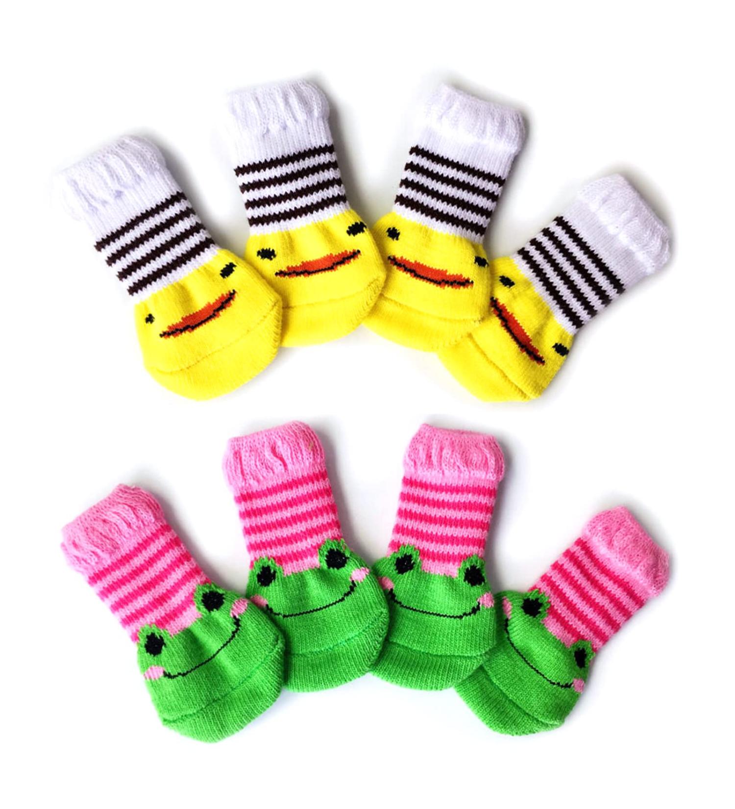 Hwtcjx 8 Pcs Paw Protector Dog Socks Paws Stop Licking Socks for Dogs Non-Slip Pet Socks Pet Socks with Rubber Non-Slip Warmth Anti-Scratch Suitable for Indoor Wear 30x75 mm (S/M) - Buy Online on GoSupps.com