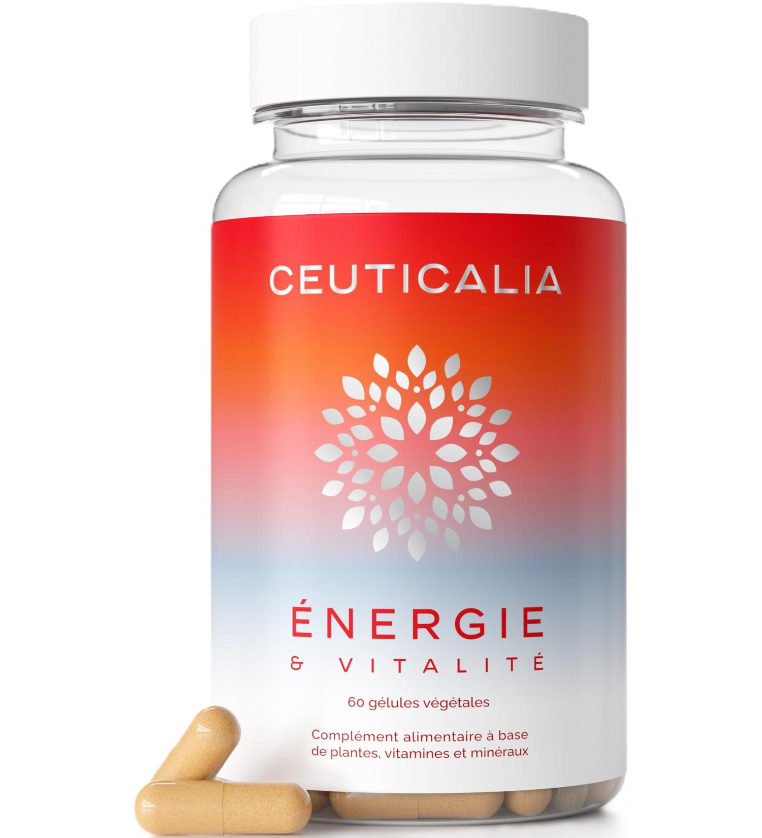 Energy and Vitality Supplement - Boost Energy - Anti Fatigue and Exhaustion - For Adults - Ginseng Guarana Mate Acerola Magnesium Vitamins D and B - 60 Capsules - 30 Days - Buy Online on GoSupps.com