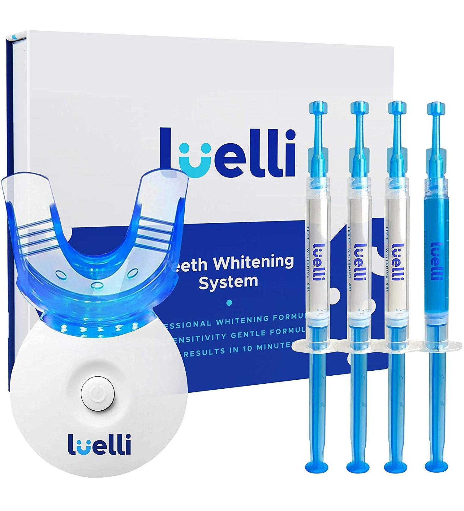 LUELLI Teeth Whitening Kit - 5X LED Tooth Whitener with 12ml Serum for Bright Smile - Buy Online on GoSupps.com