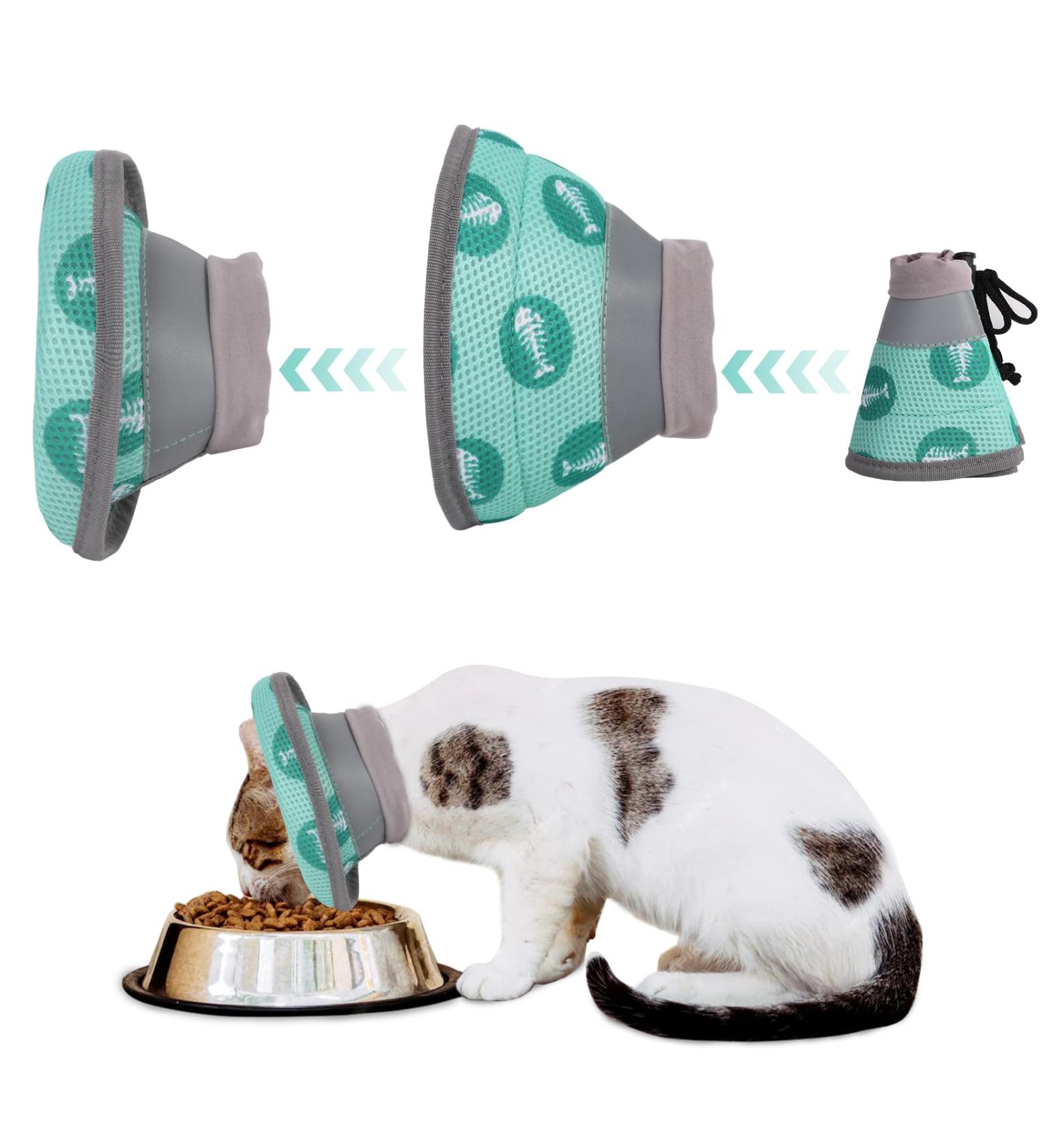 Cat Cone Collar Adjustable Cat Recovery Collars Soft Cat Tapered Collars Soft Collar Tapered for Cats Puppies after Surgery and Injury (S-Green) S (Green-Neck:13cm-24cm) Plastic - Buy Online on GoSupps.com