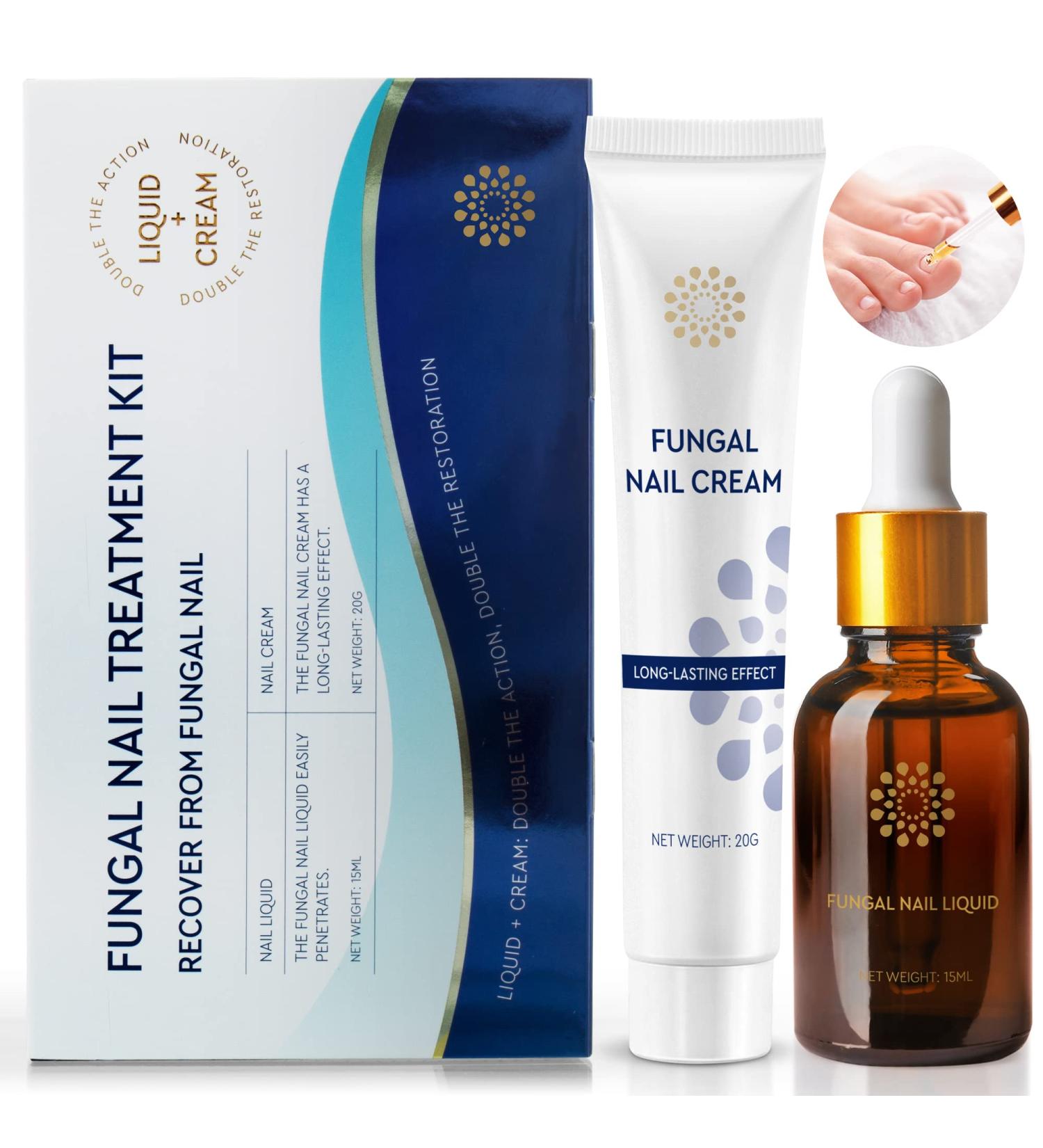 Natural Heals Nail Fungus Treatment Kit - Liquid & Cream for Healthy Toenails | Repair Fungal Infections, Stop Fungus Growth, Extra Strength Formula - Buy Online on GoSupps.com