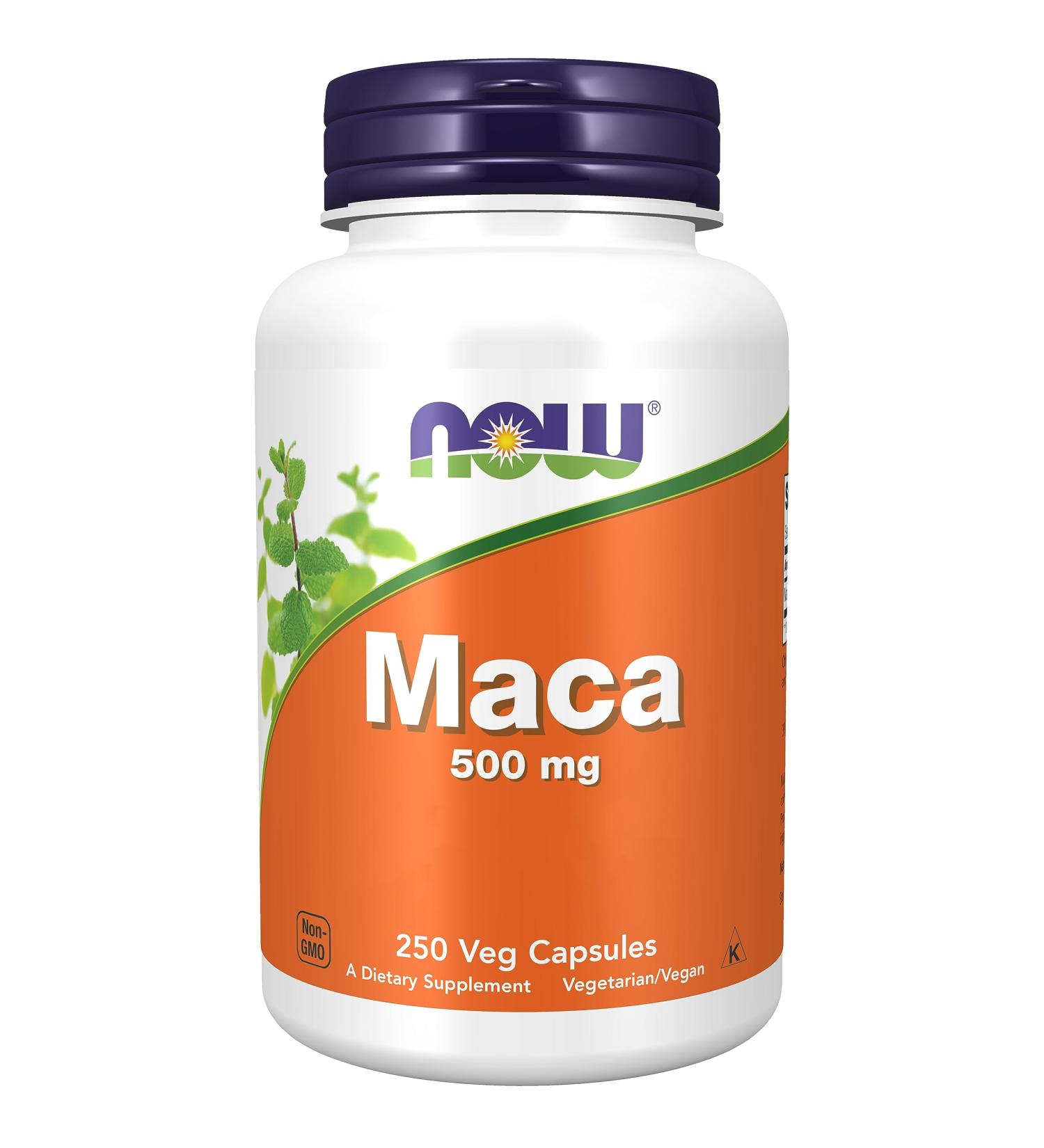Now Foods Maca 500mg 250 Vegan Capsules Lab Tested Vegan Gluten Free Soy Free Vegetarian - Buy Online on GoSupps.com