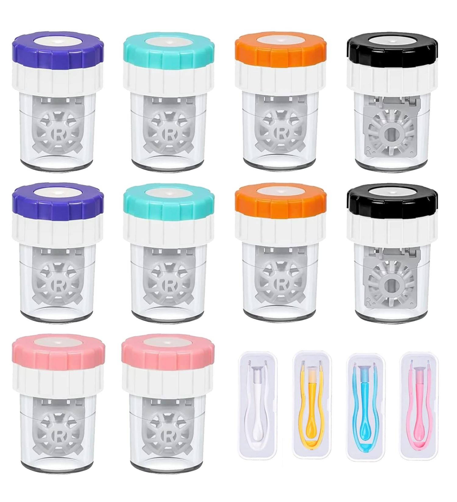 Shop Nizirioo 10-Piece Contact Lens Containers & Removers - Portable Cleaning Tanks in Various Colors | International Shipping Available - Buy Online on GoSupps.com