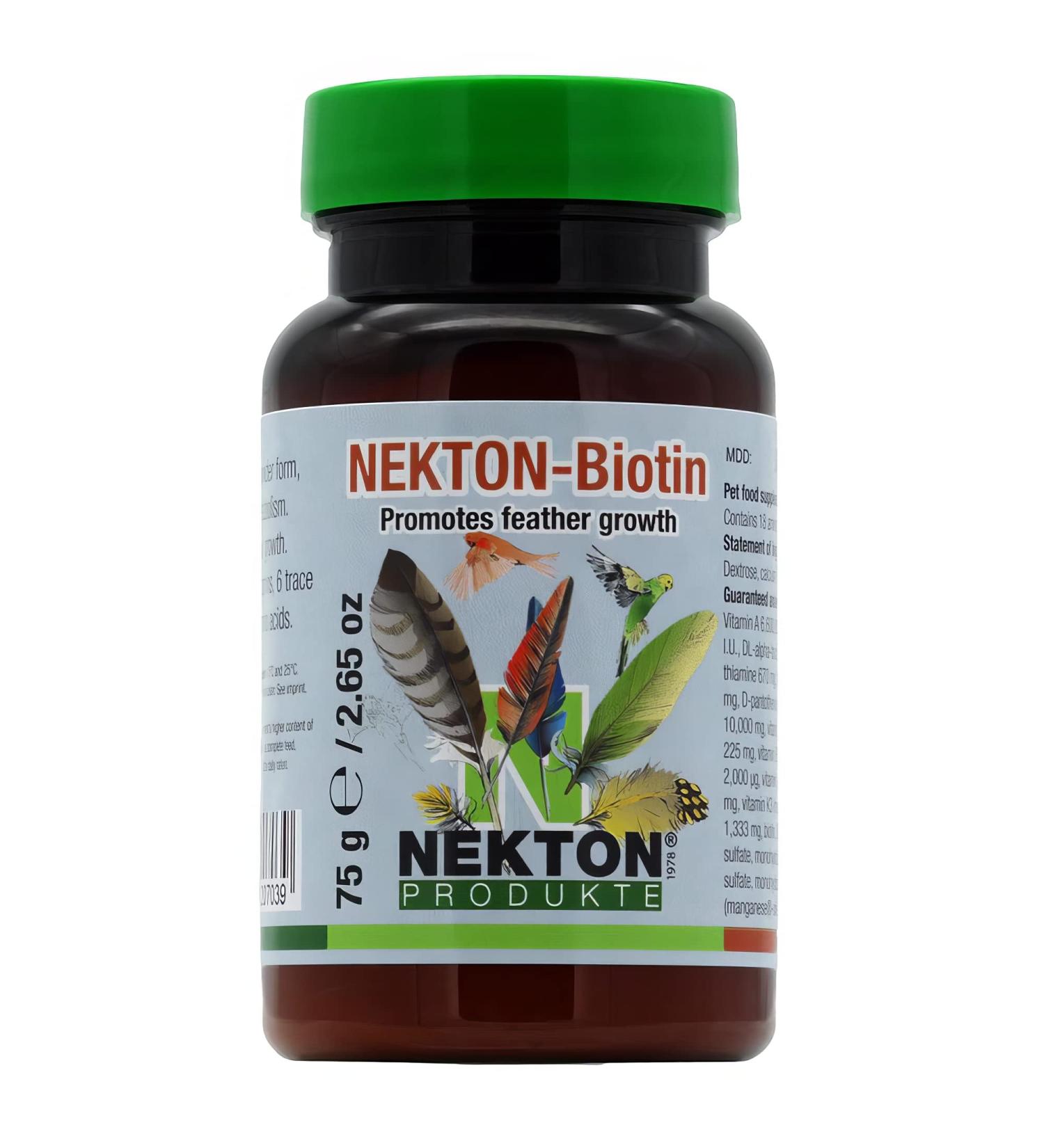 NEKTON-Biotin | Vitamin preparation for plumage formation for all birds | Made in Germany (75g) 75 g (1 pack)
